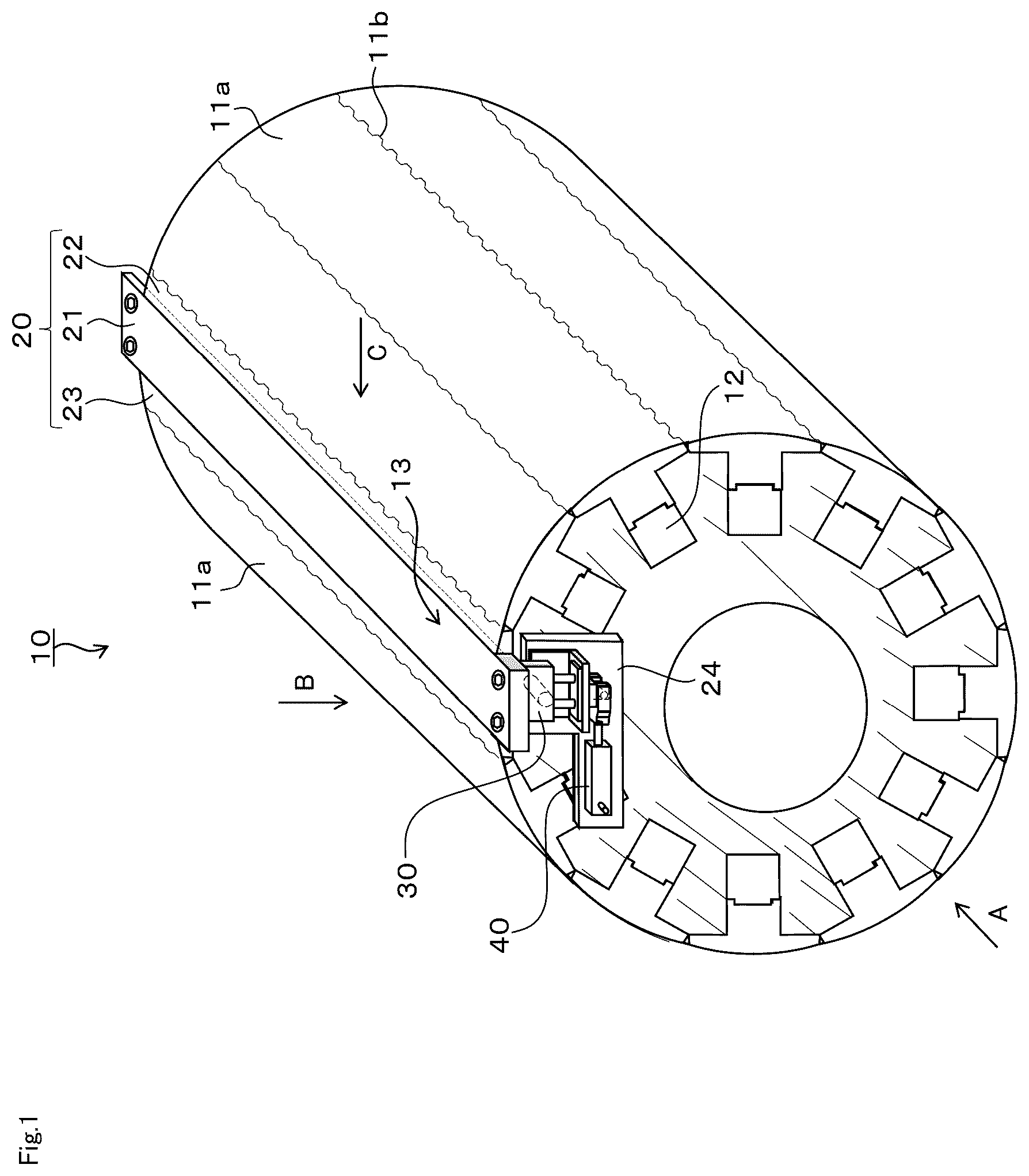 Patent US12311624 — Molding drum — Figure 1