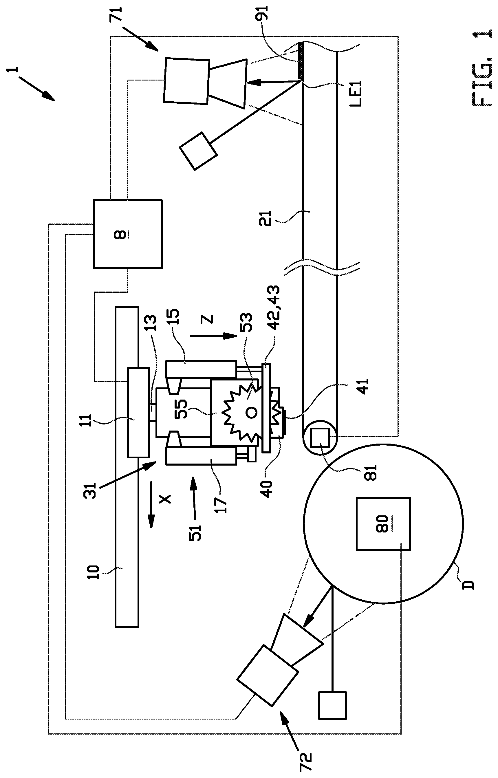 Patent US12311625 Figure 1 – Dual tire component servicer and method for supplying dual tire components to a tire building drum