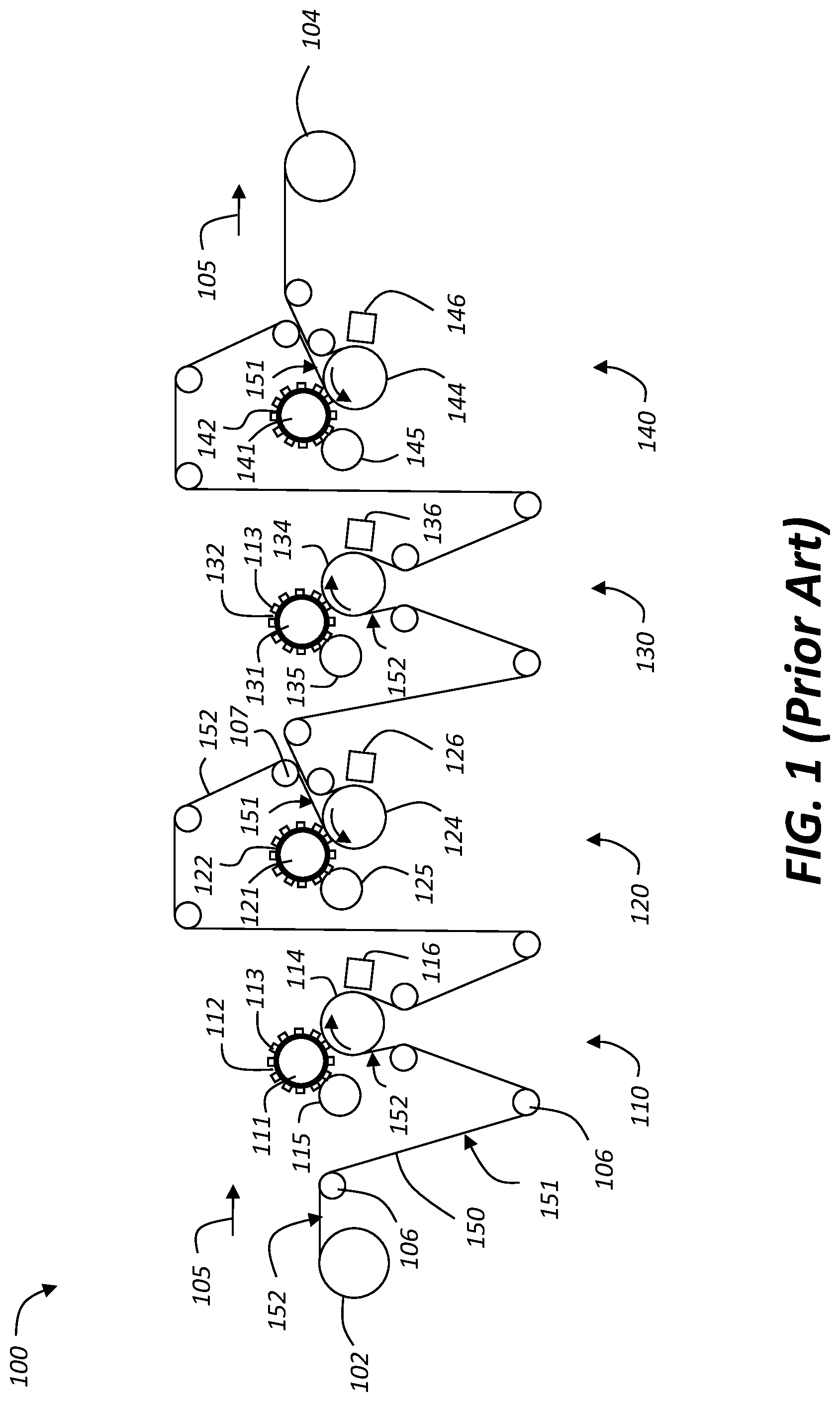 Patent US12311652 — Inking system with plurality of fountain roller elements — Figure 1