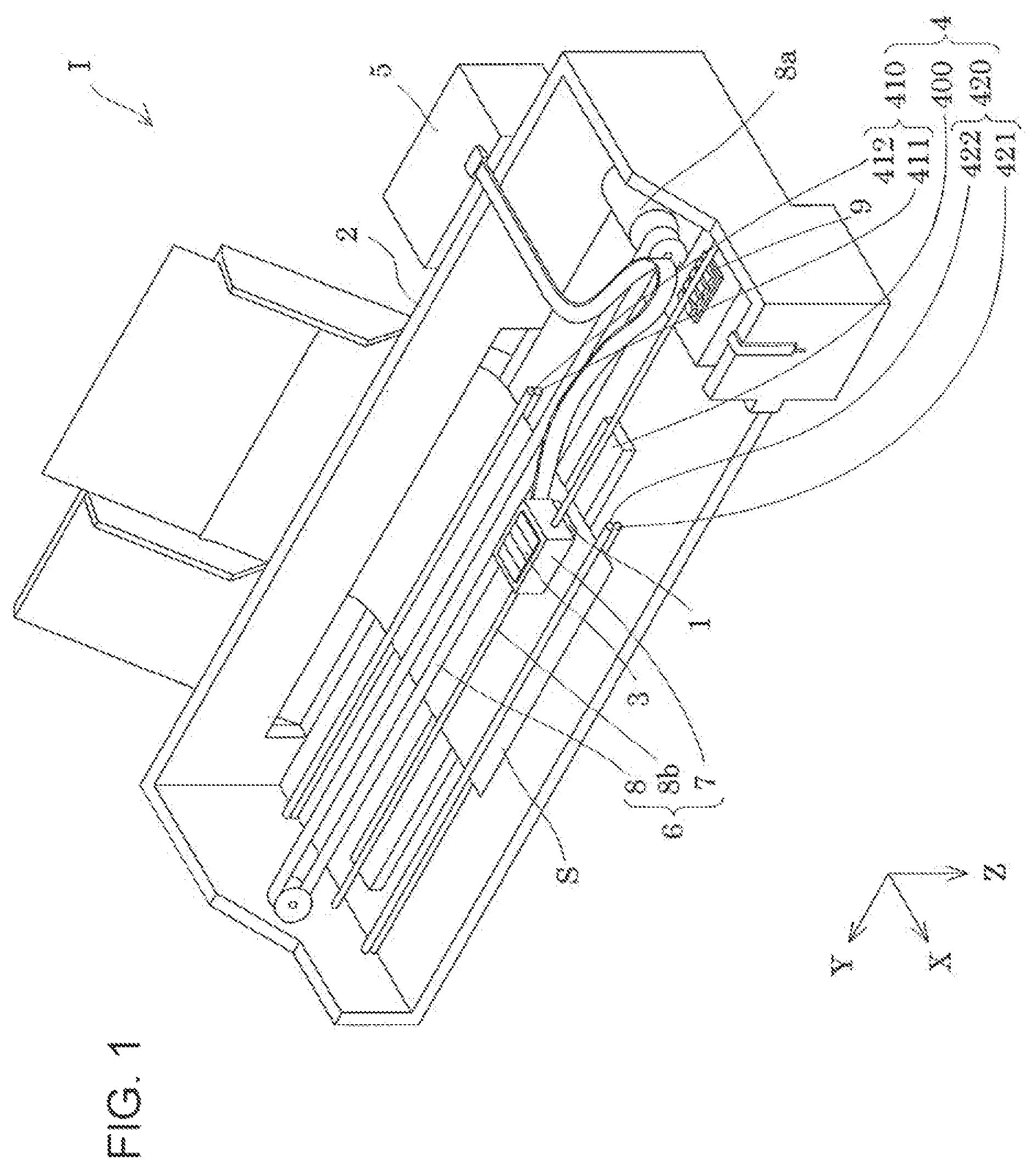 Patent US12311662 — Liquid ejecting head and liquid ejecting apparatus — Figure 1