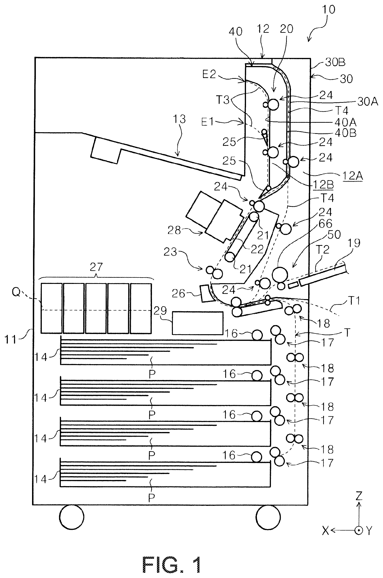 Patent US12311681 — Medium transport device and recording apparatus — Figure 1