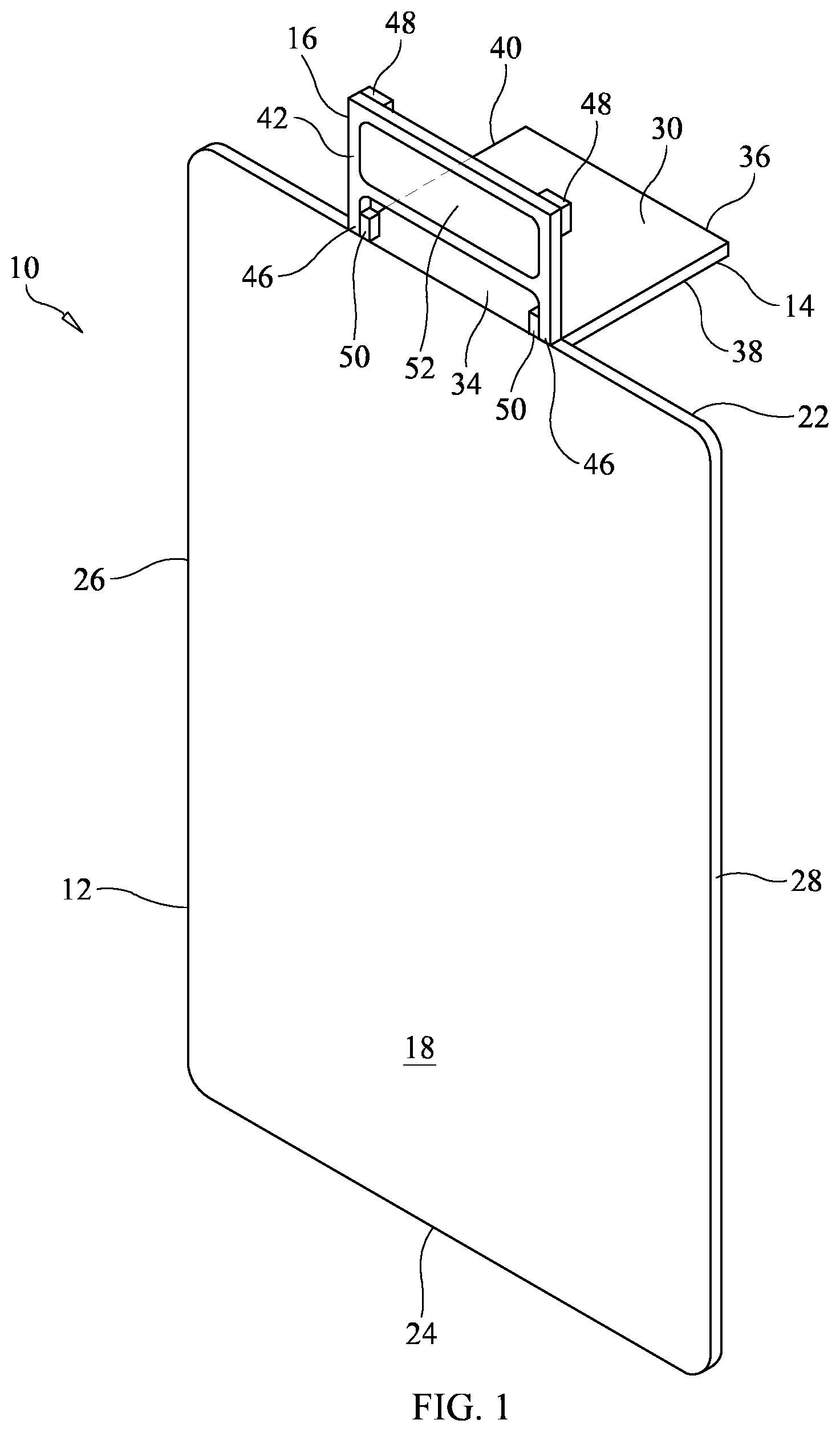 Patent US12311693 Figure 1 – Article placeholder device