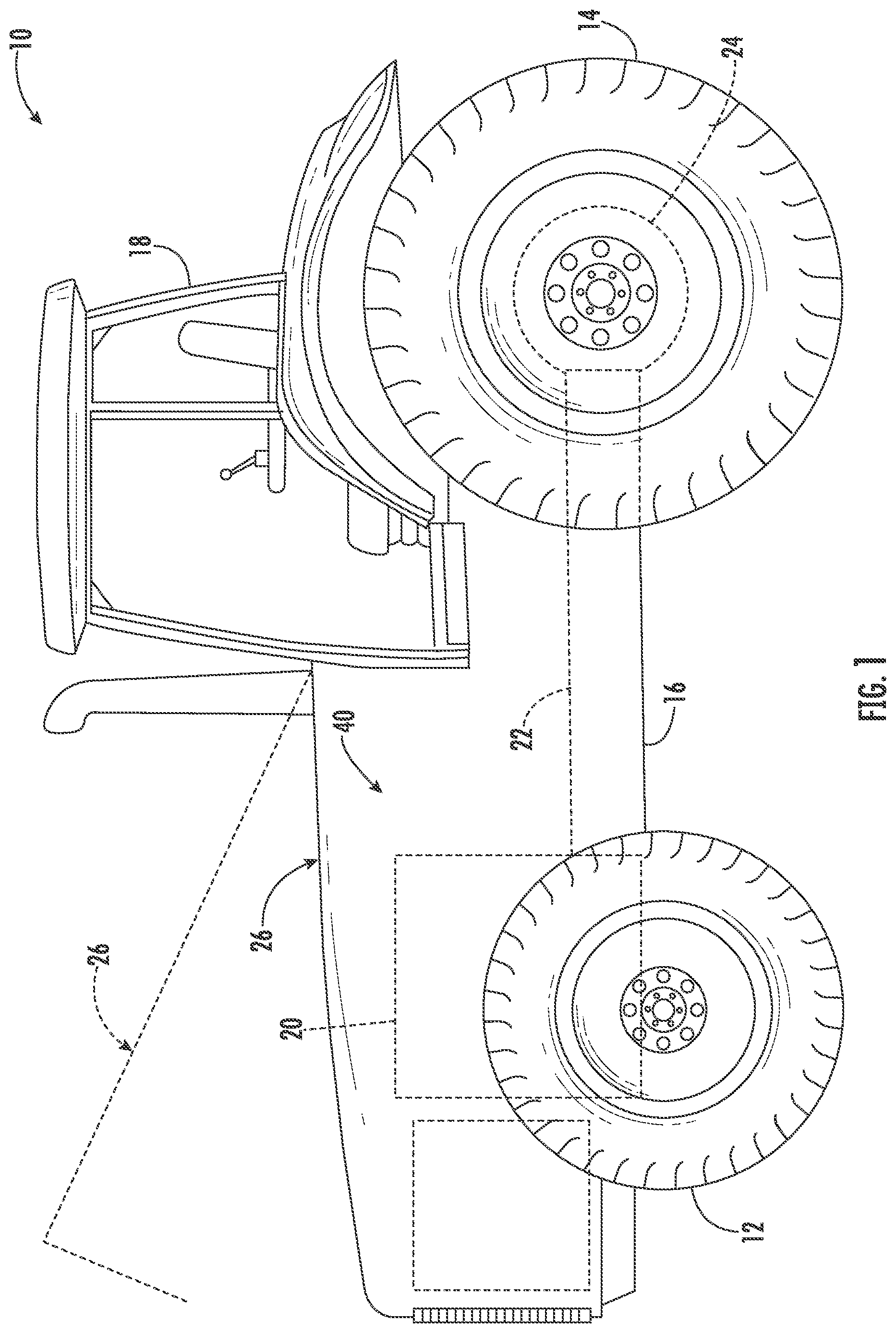 Patent US12311696 — Wheel weight system for an agricultural vehicle — Figure 1