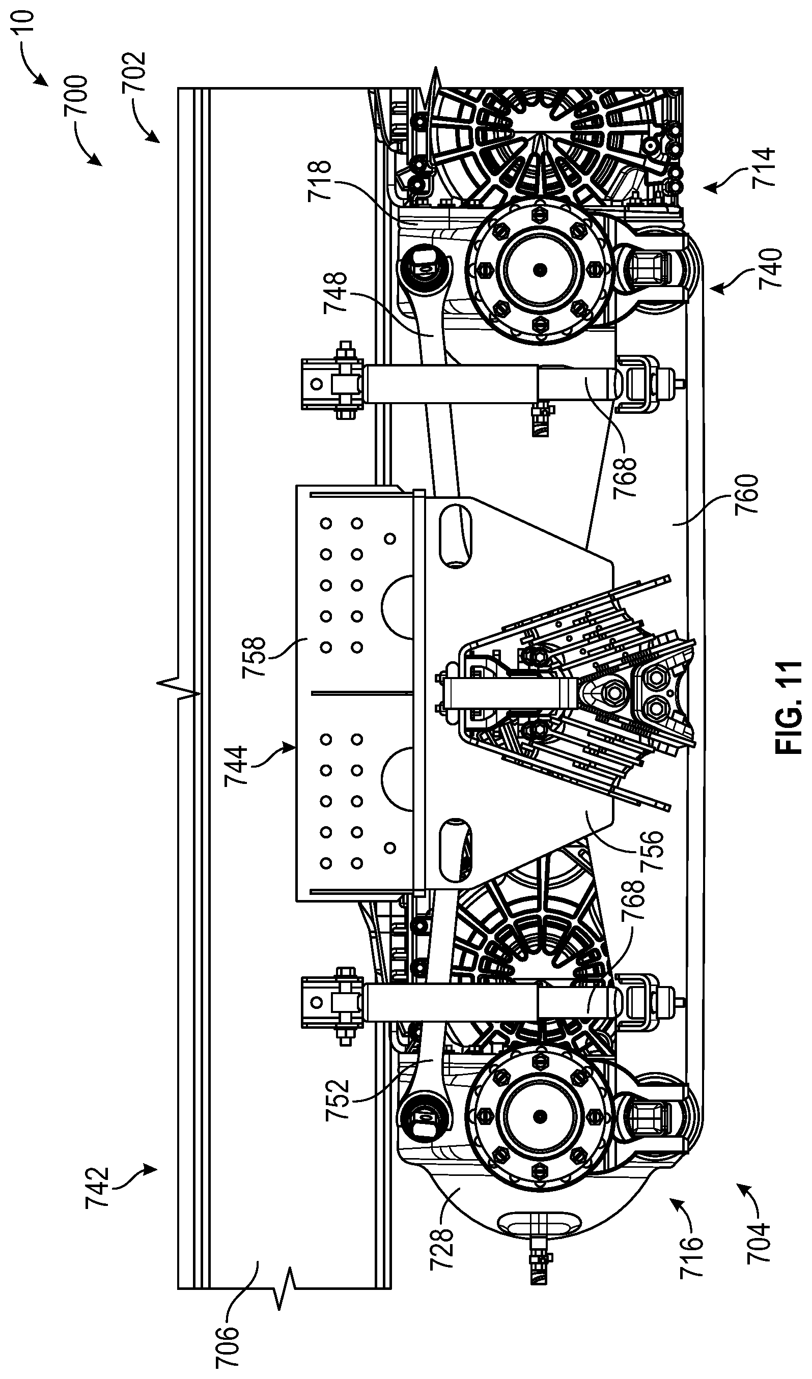 Patent US12311722 Figure 11 – Systems and methods for a suspension assembly on an electrified vehicle
