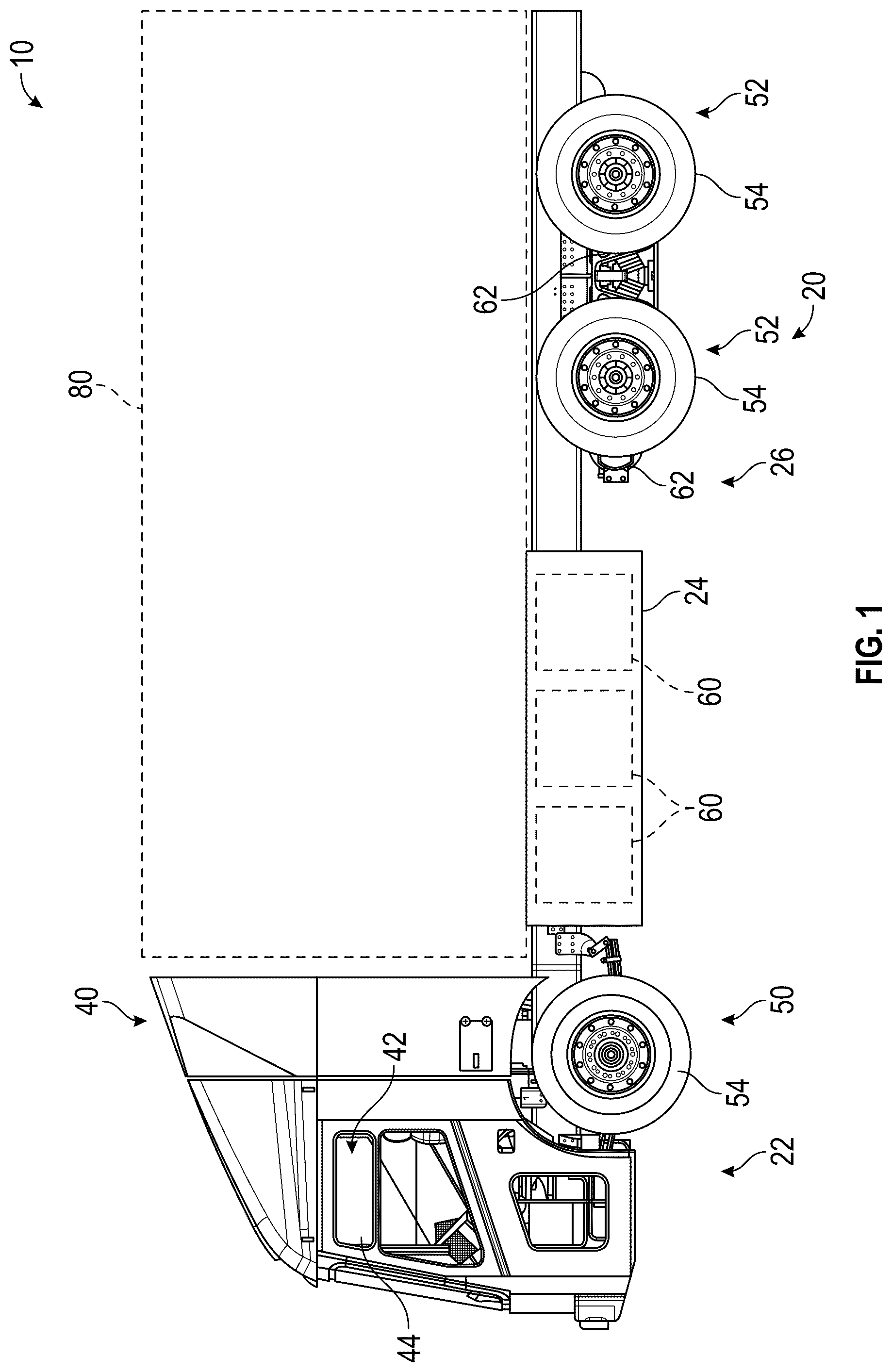 Patent US12311723 — Systems and methods for a suspension assembly on an electrified vehicle — Figure 1