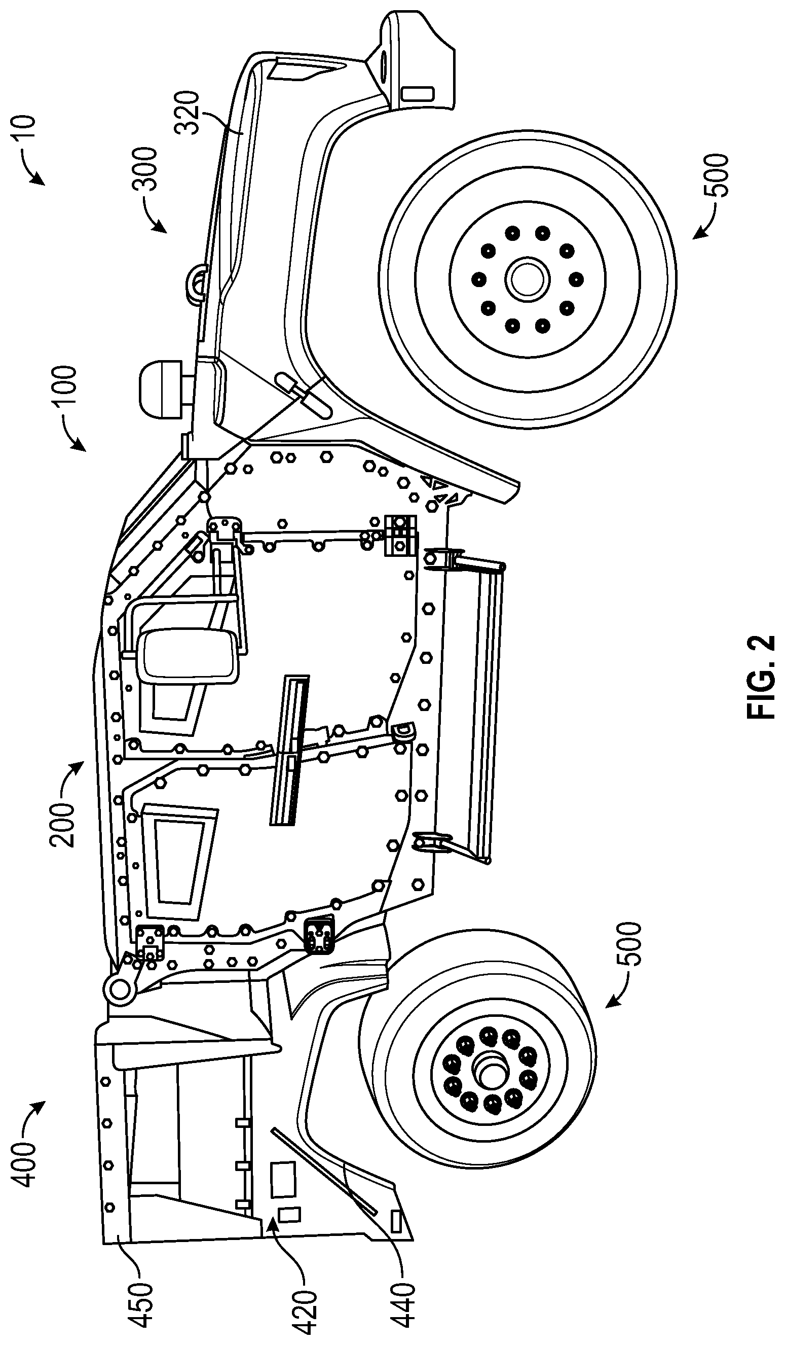 Patent US12311754 Figure 2 – Power export system for a military vehicle
