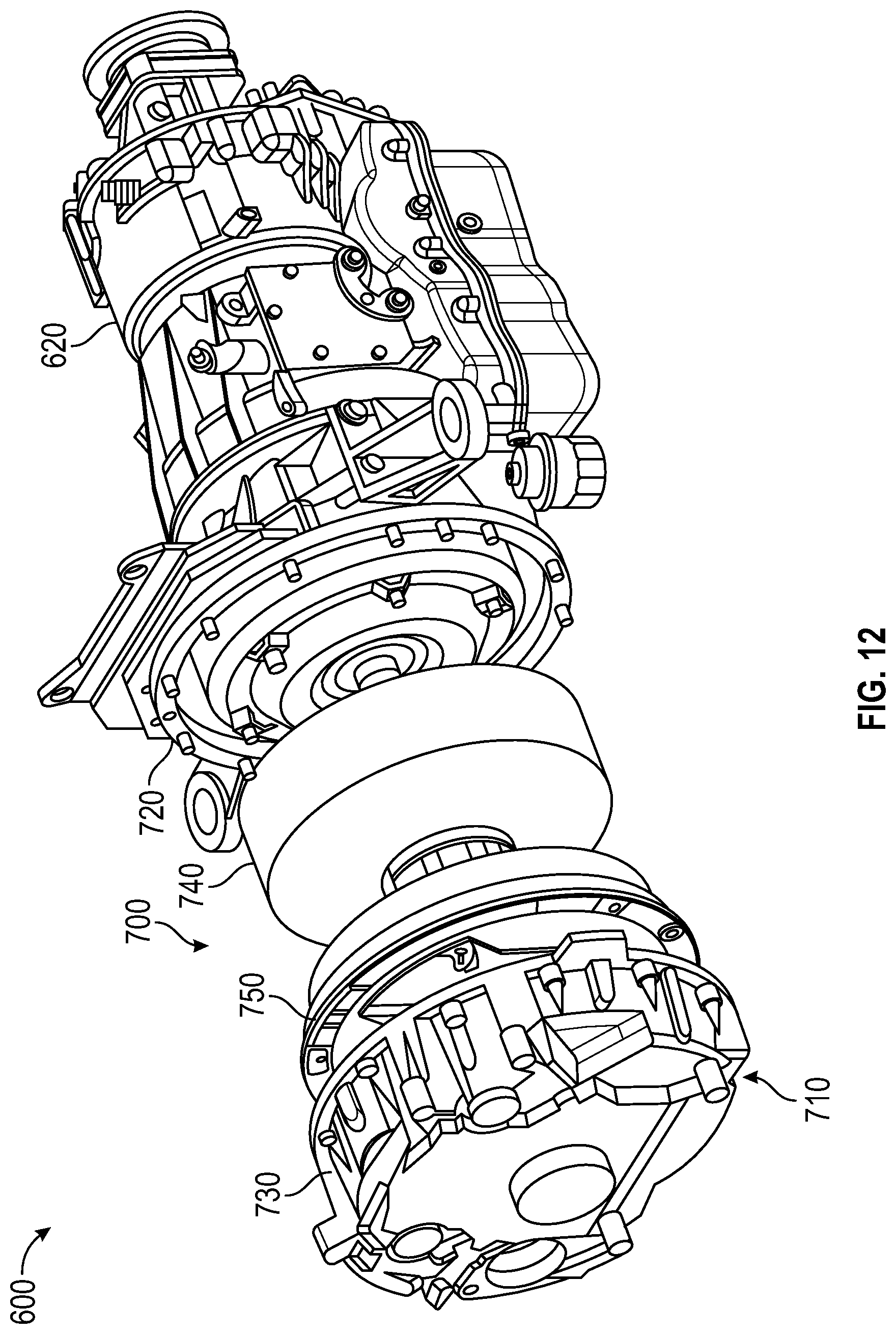 Patent US12311754 Figure 12 – Power export system for a military vehicle