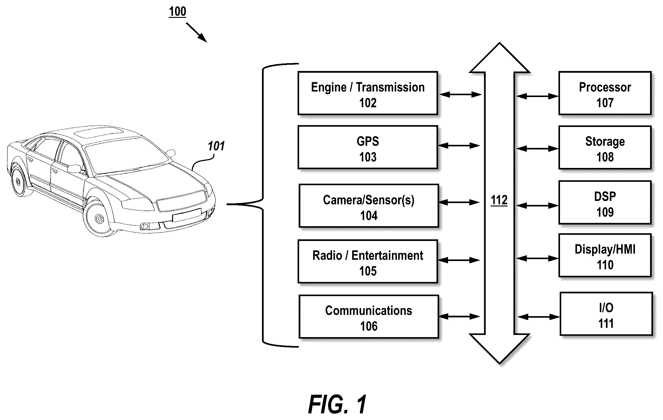 Patent US12311763 Figure 1 – Immersive vehicle component configuration and operation