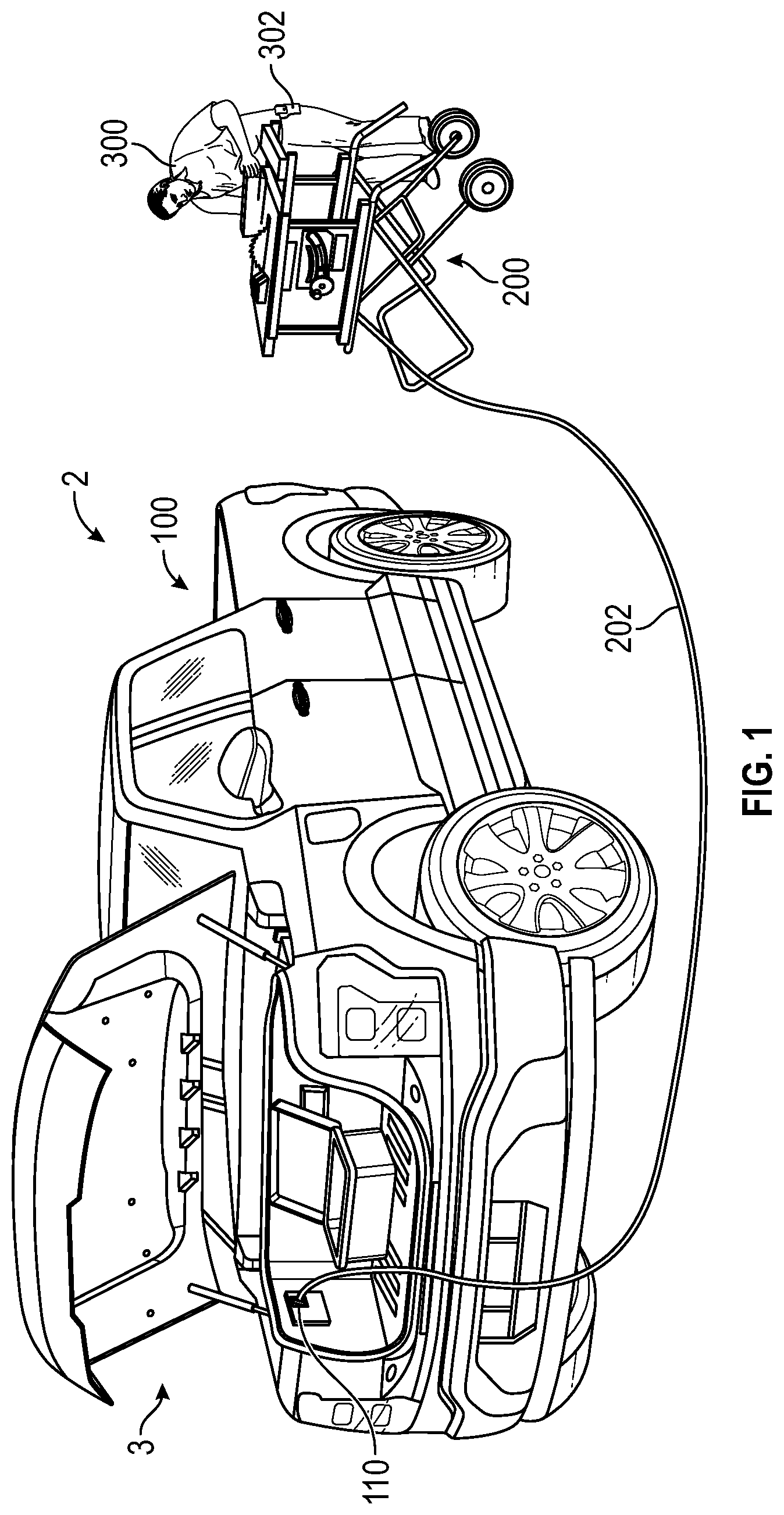 Patent US12311770 — Security mode for vehicle onboard power systems — Figure 1