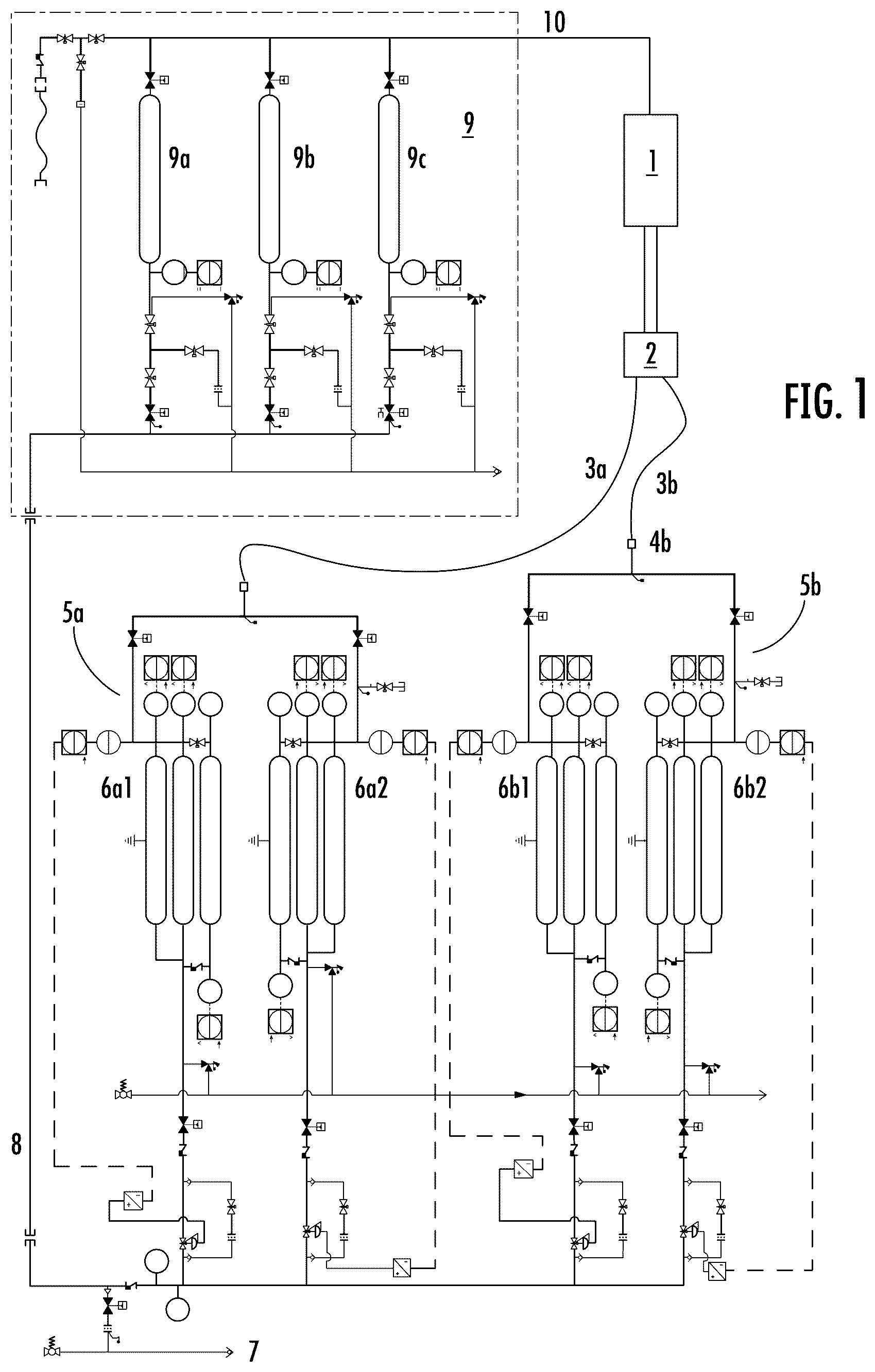 Patent US12311783 — Method of venting a pressurized hydrogen gas from a hydrogen station testing device — Figure 1
