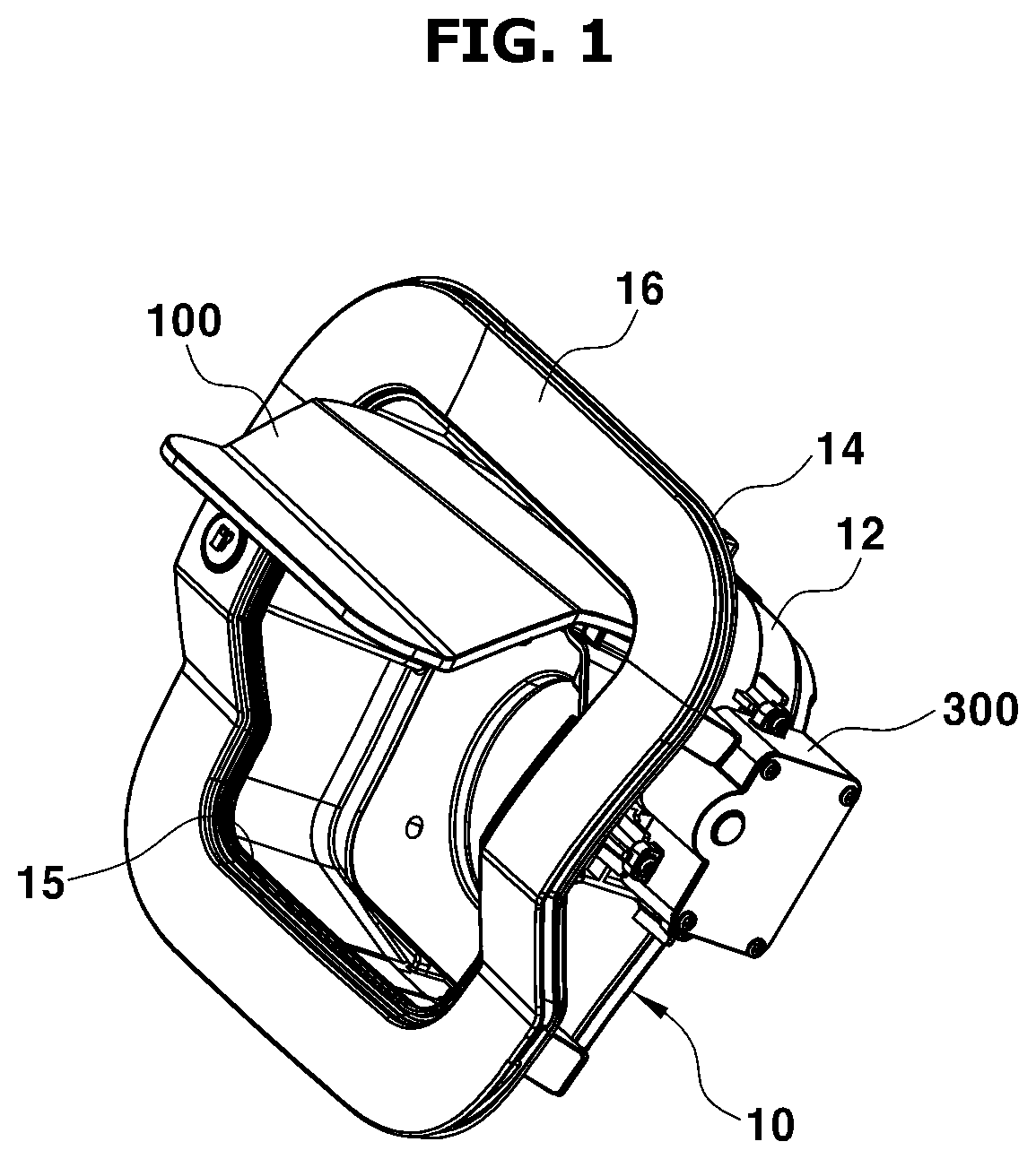 Patent US12311787 — Charging door device for vehicle — Figure 1