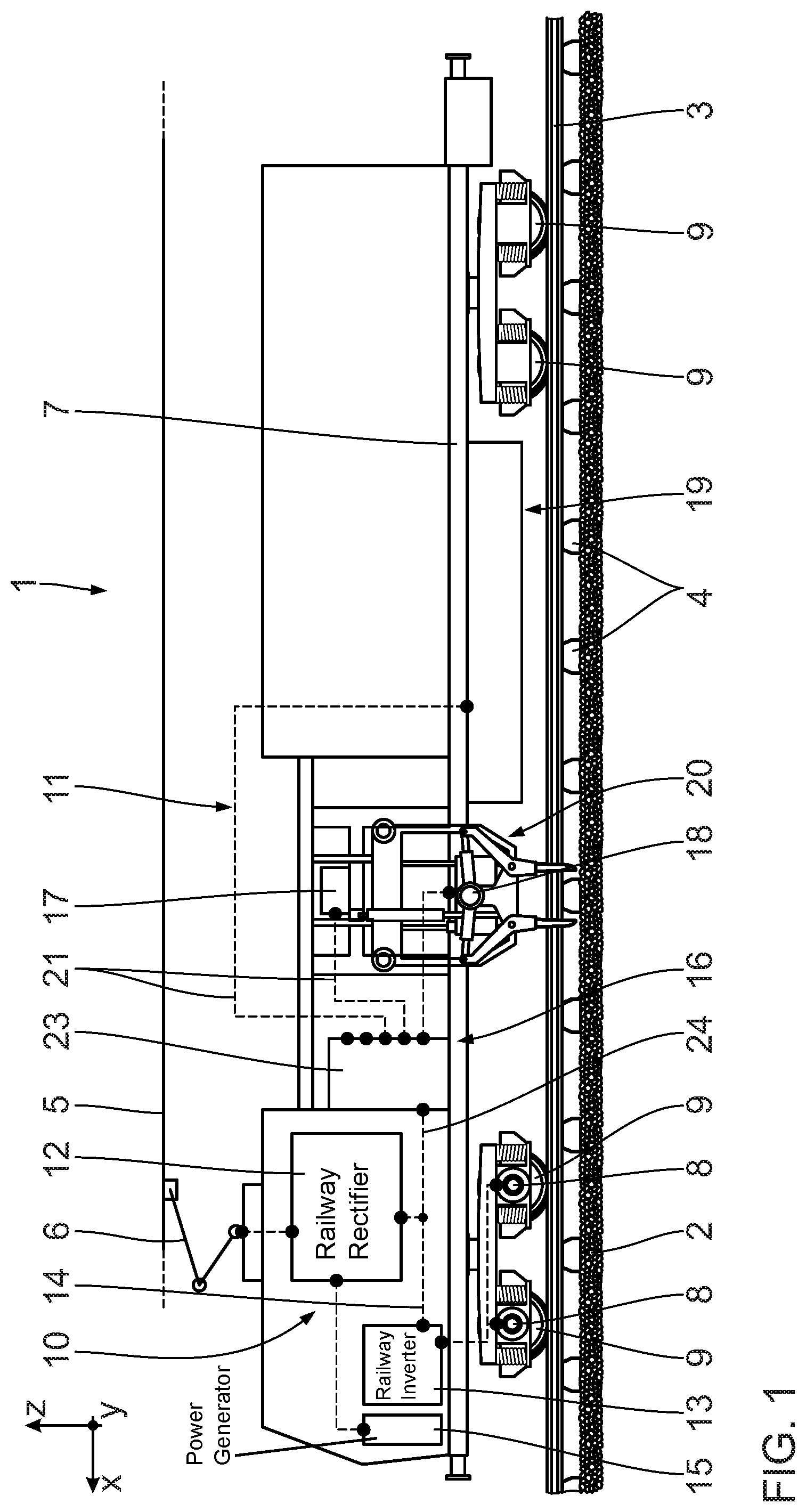 Patent US12311806 — Interface device for a track maintenance machine — Figure 1