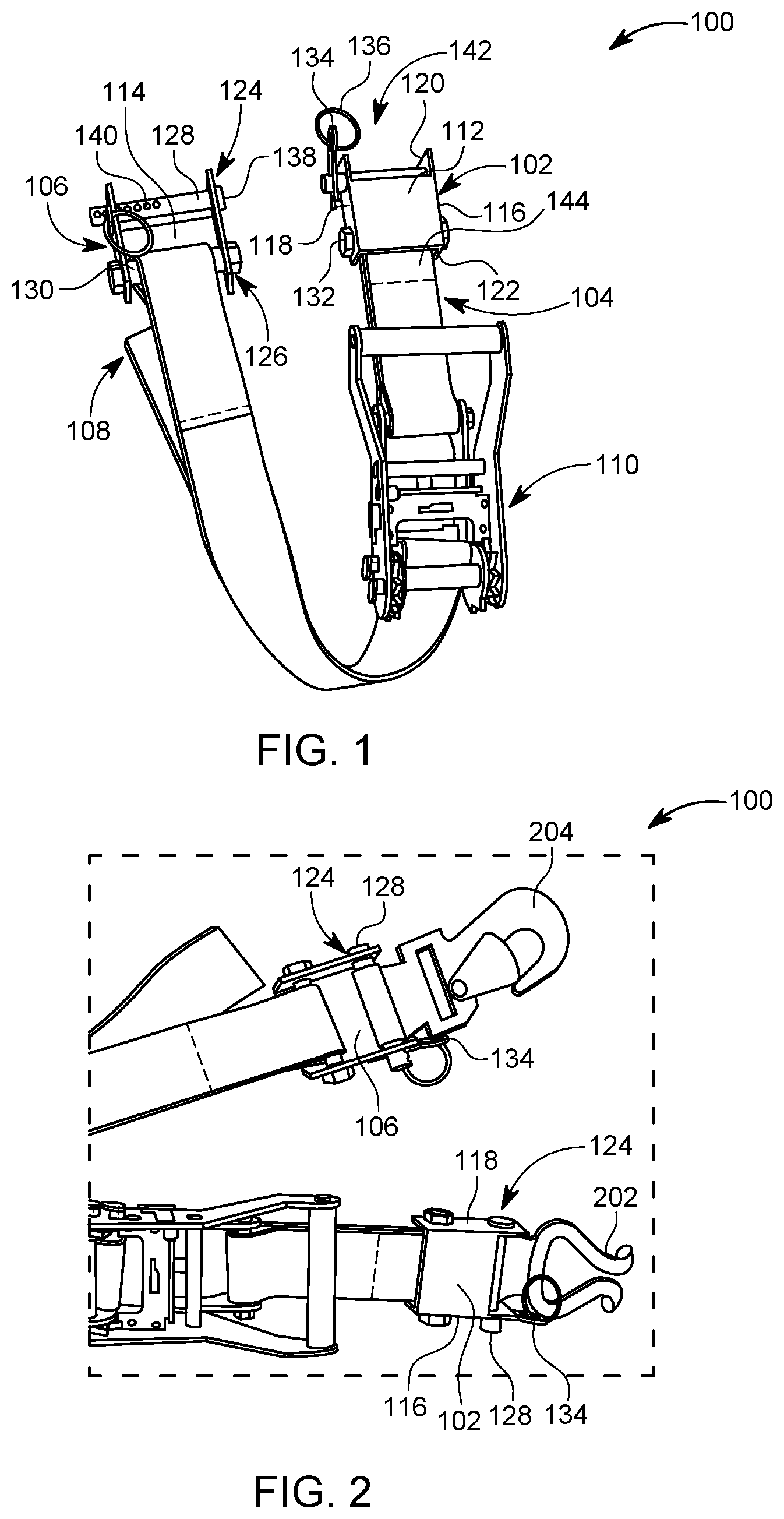 Patent US12311828 — Interchangeable cargo strap system — Figure 1