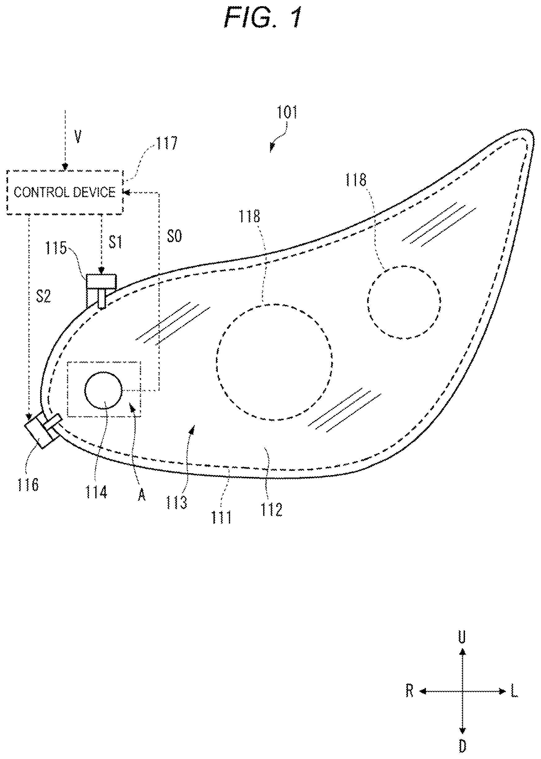 Patent US12311892 — Image capturing device and lamp device — Figure 1