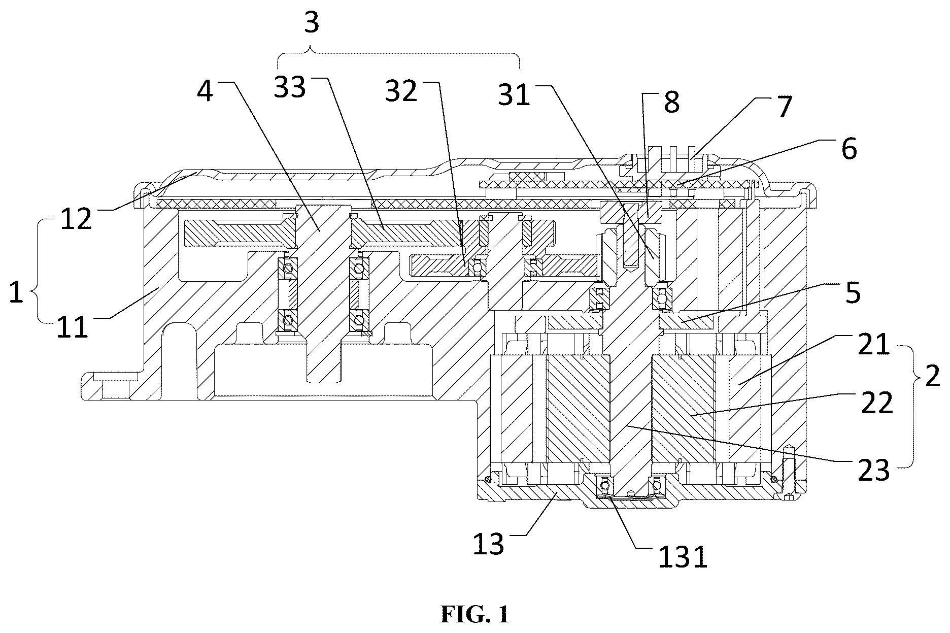 Patent US12311899 — Brake-by-wire (BBW) electronic control actuator unit and use thereof — Figure 1