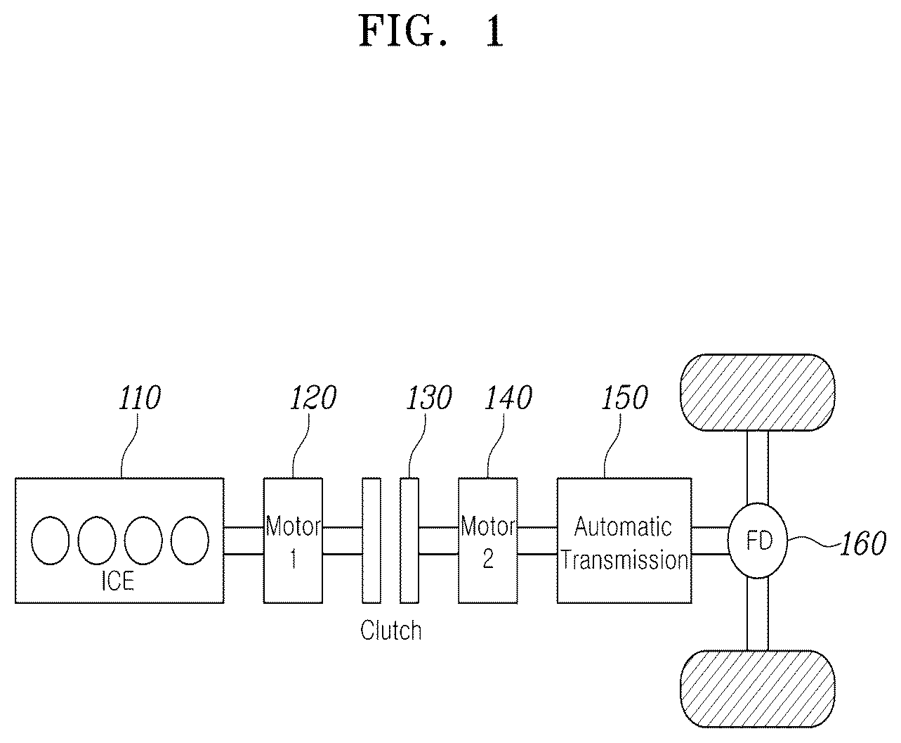 Patent US12311914 — Hybrid electric vehicle and a shift control method for same — Figure 1