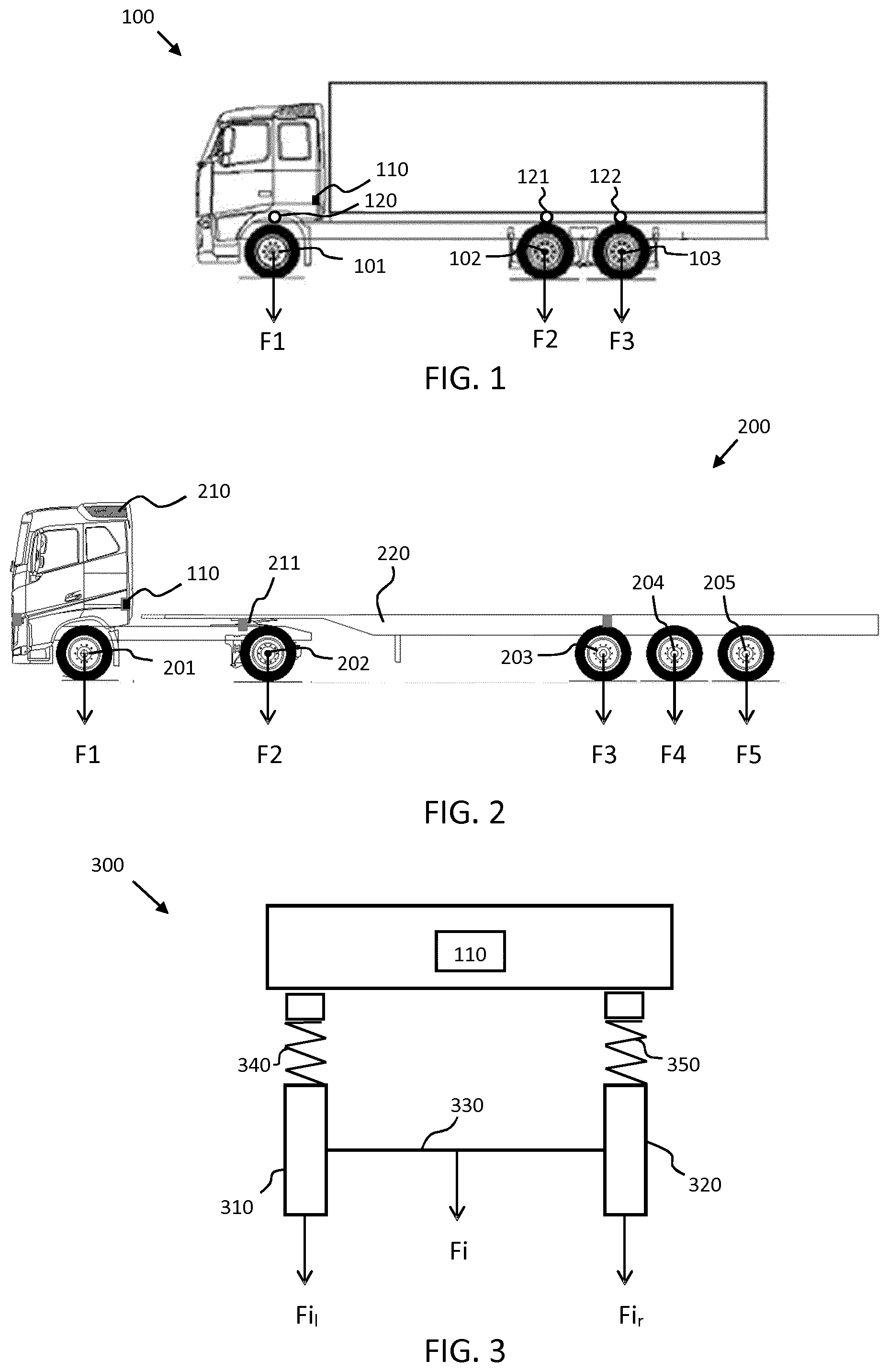 Patent US12311918 — Methods and systems for monitoring vehicle load distribution — Figure 1