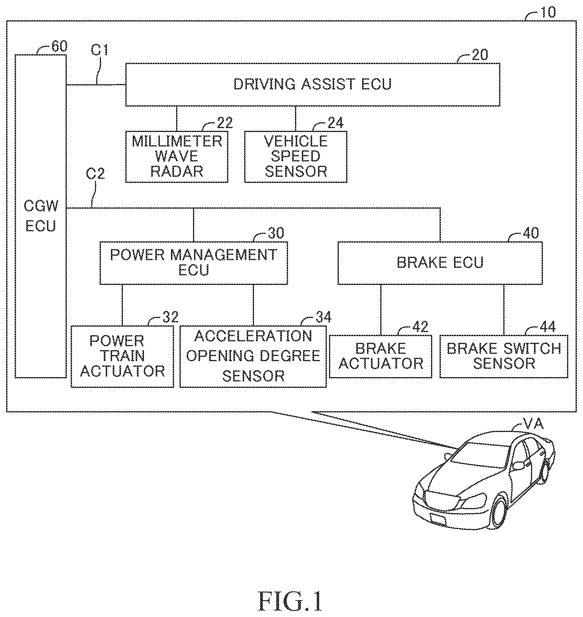 Patent US12311924 Figure 1 – Driving support apparatus, driving support method, and non-transitory computer-readable storage medium