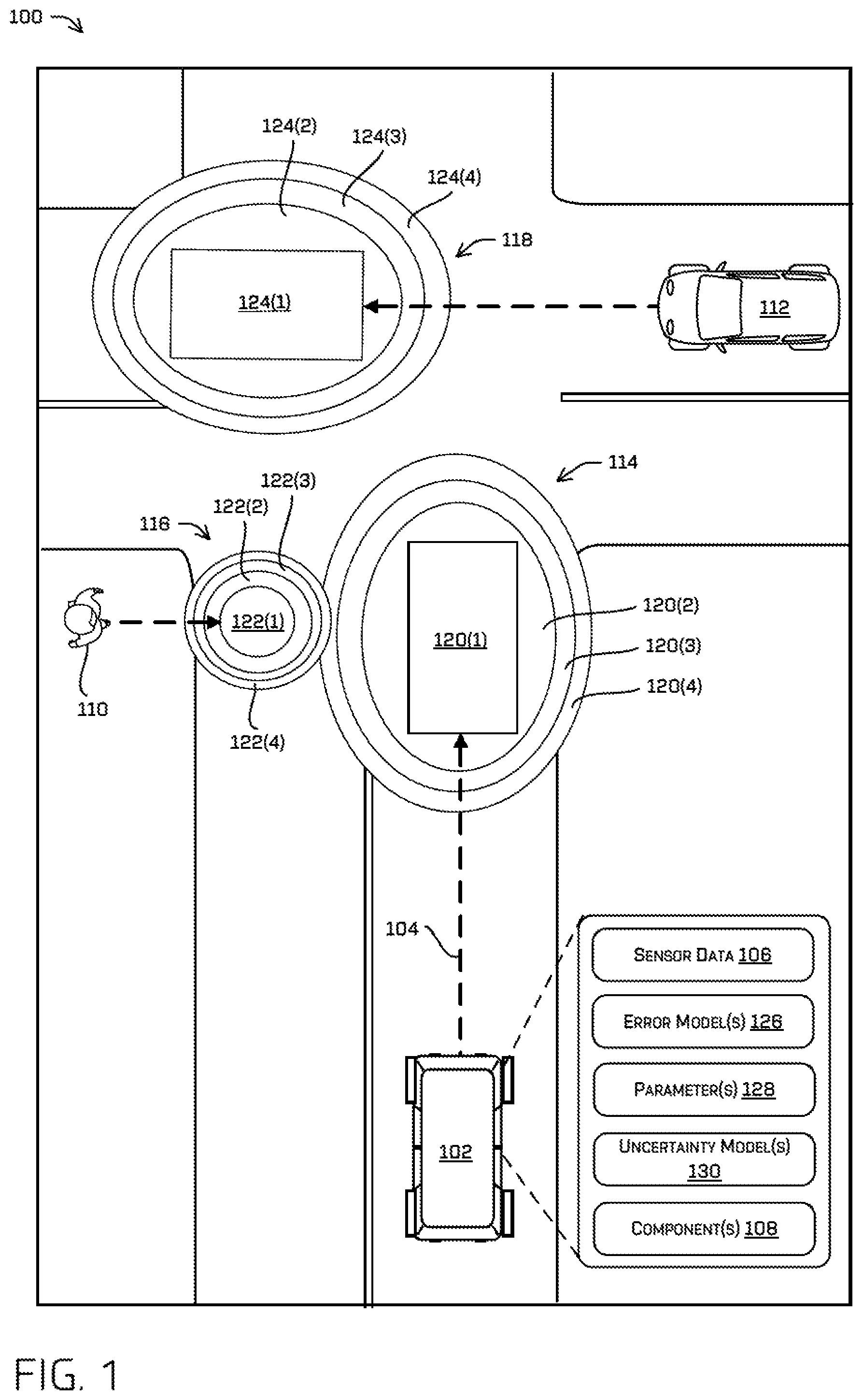 Patent US12311927 — Collision monitoring using statistic models — Figure 1
