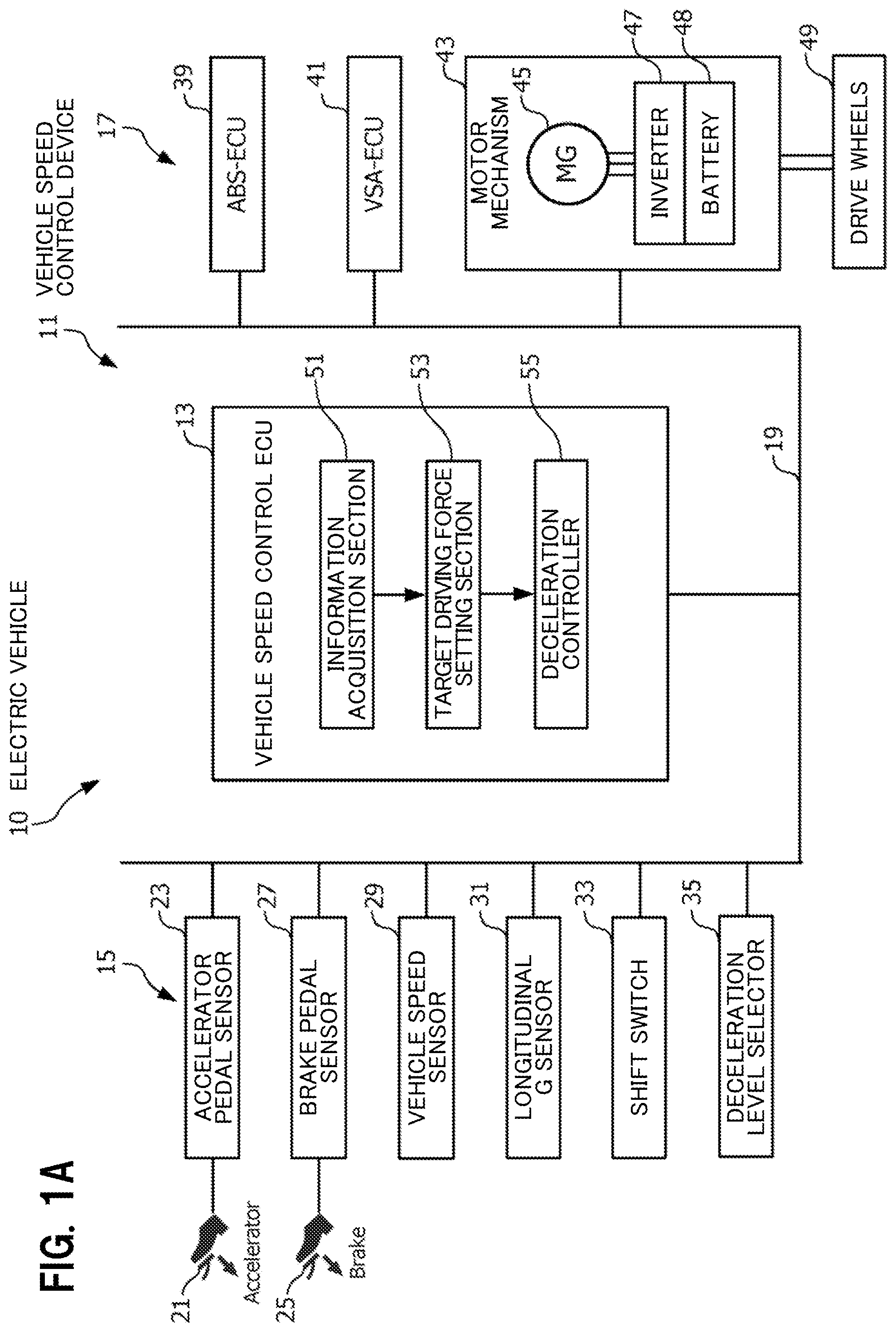 Patent US12311935 Figure 1 – Vehicle speed control device