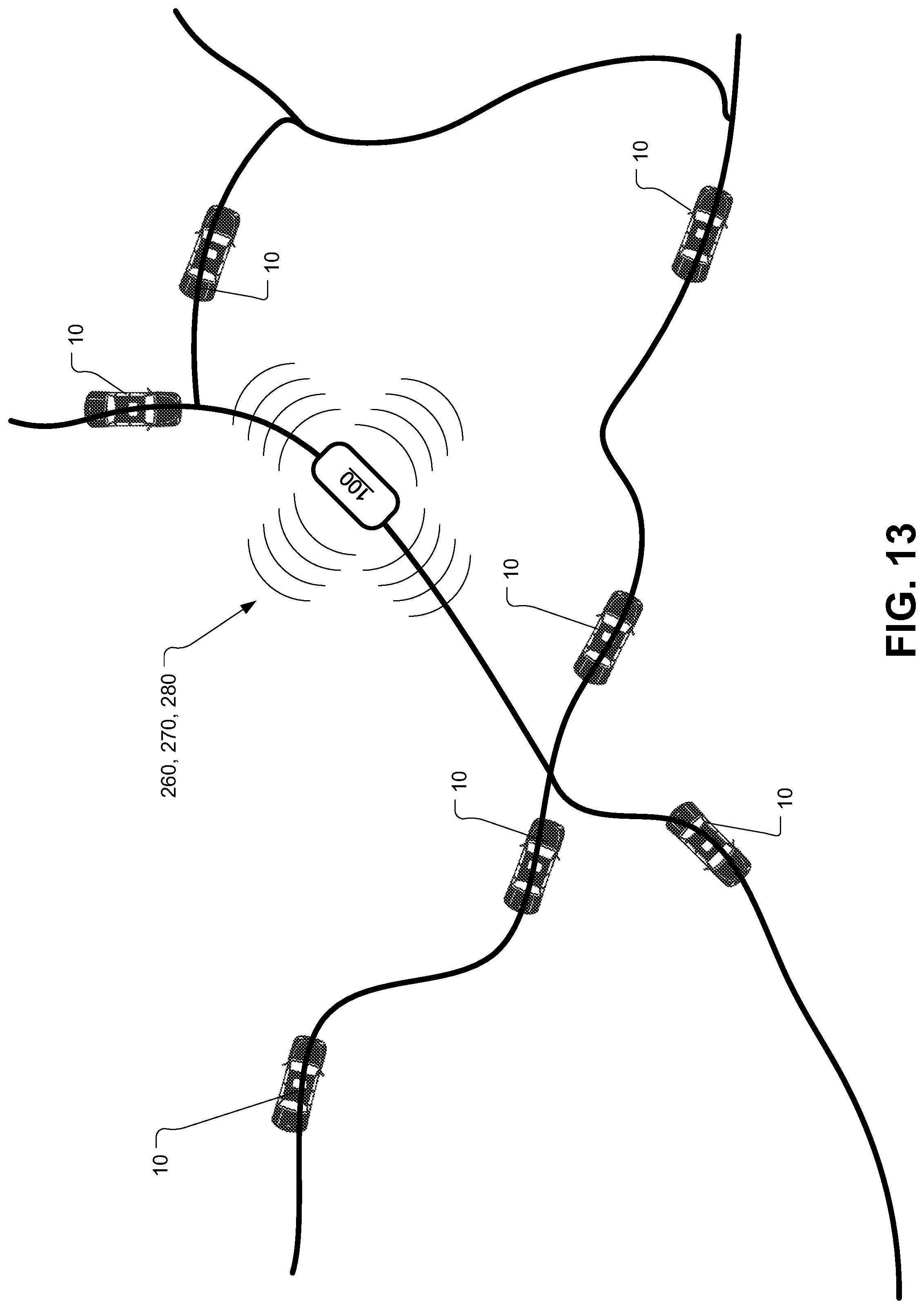 Patent US12311977 Figure 13 – Unmanned autonomous recharging vehicle and system of recharging electric vehicle