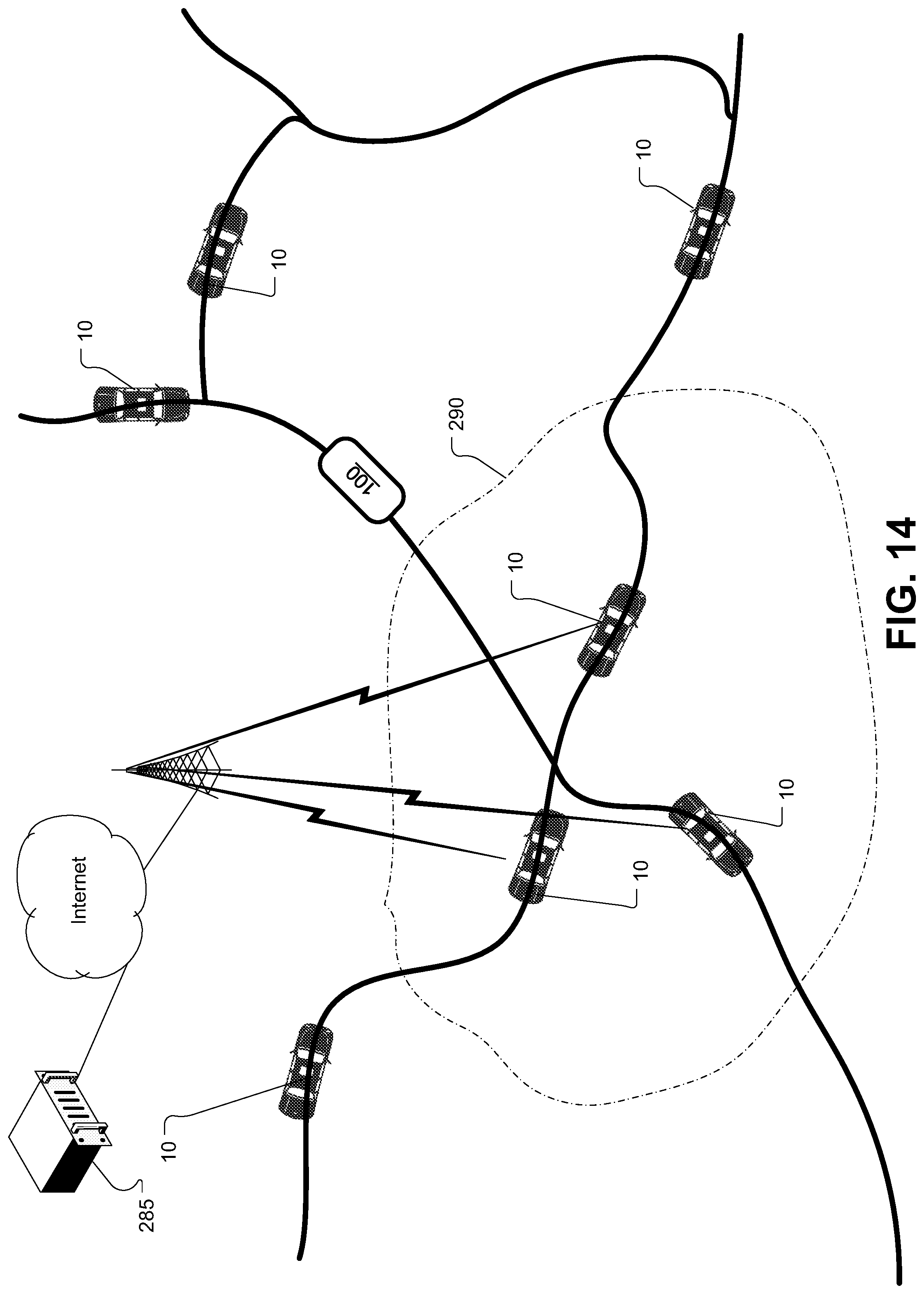 Patent US12311977 Figure 14 – Unmanned autonomous recharging vehicle and system of recharging electric vehicle