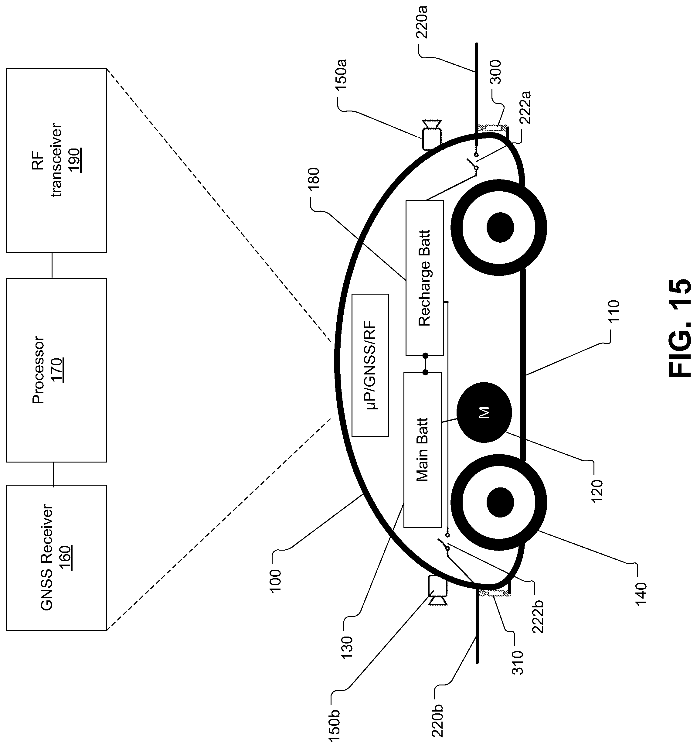 Patent US12311977 Figure 15 – Unmanned autonomous recharging vehicle and system of recharging electric vehicle