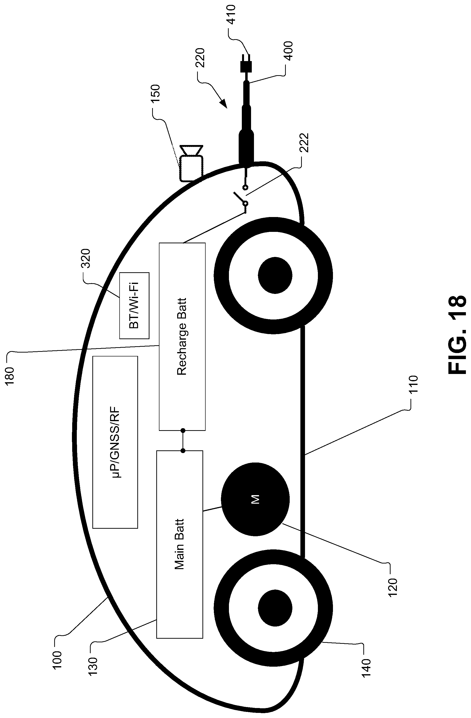 Patent US12311977 Figure 18 – Unmanned autonomous recharging vehicle and system of recharging electric vehicle