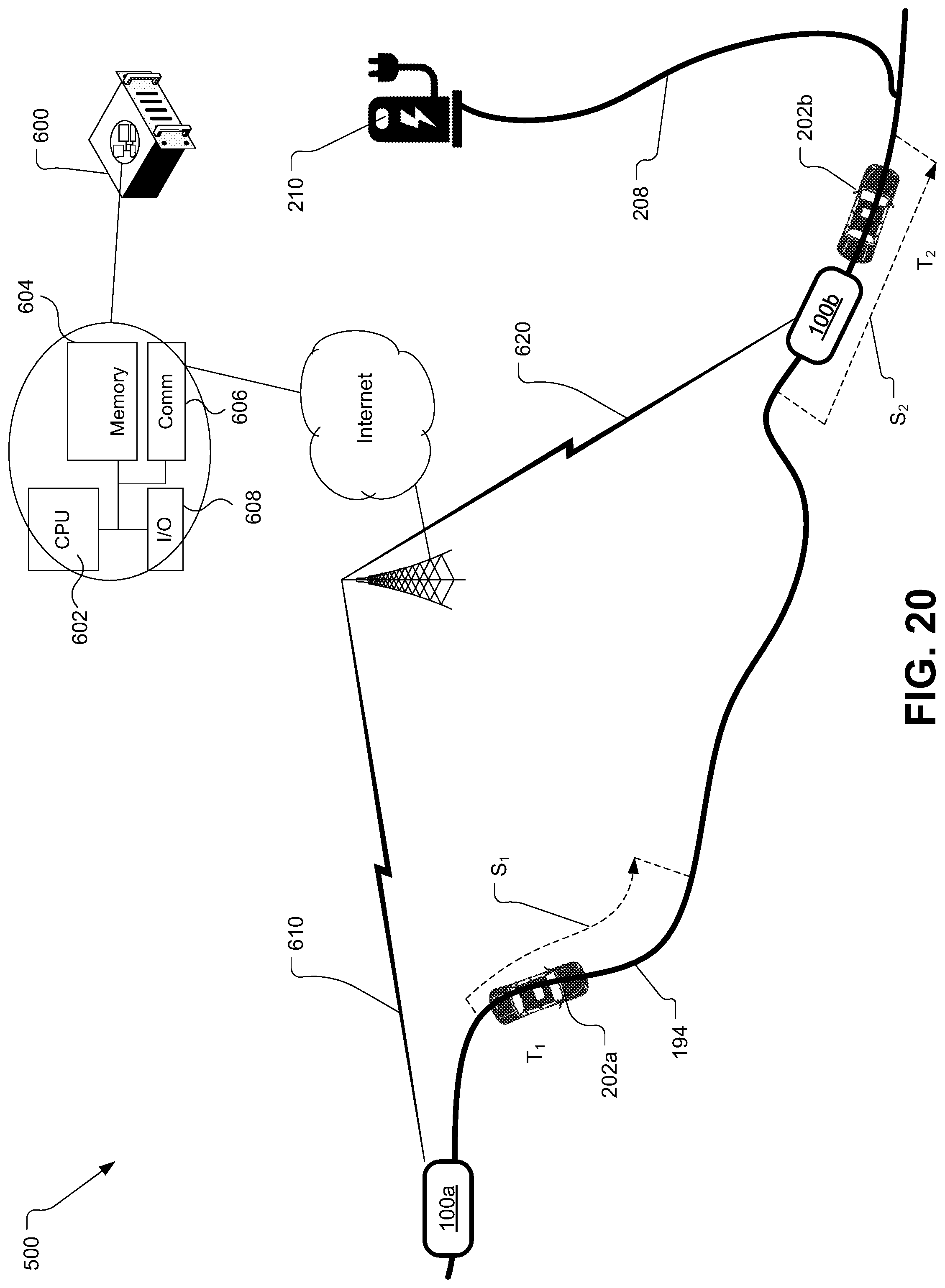 Patent US12311977 Figure 20 – Unmanned autonomous recharging vehicle and system of recharging electric vehicle