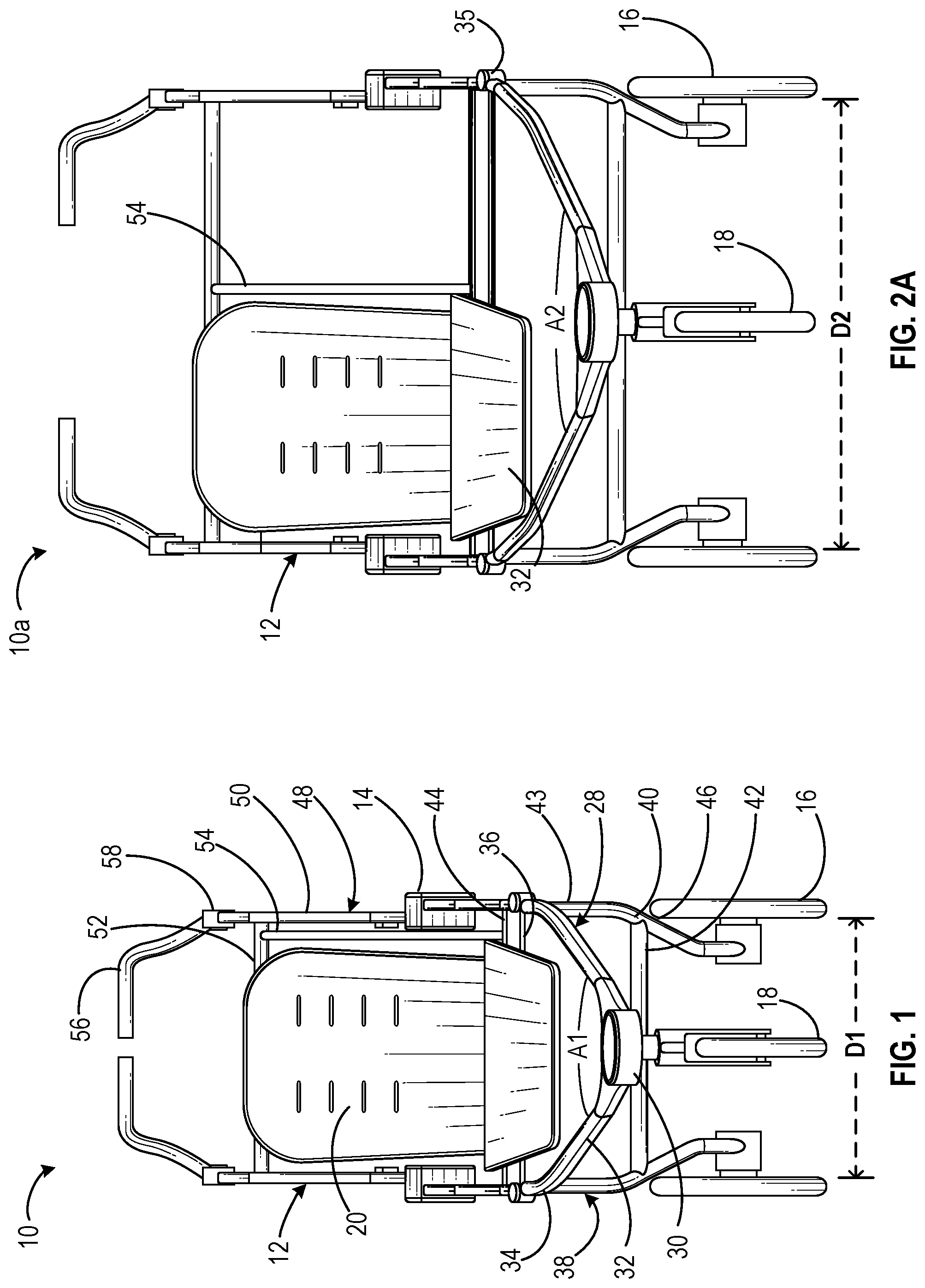 Patent US12311993 — Convertible strollers — Figure 1