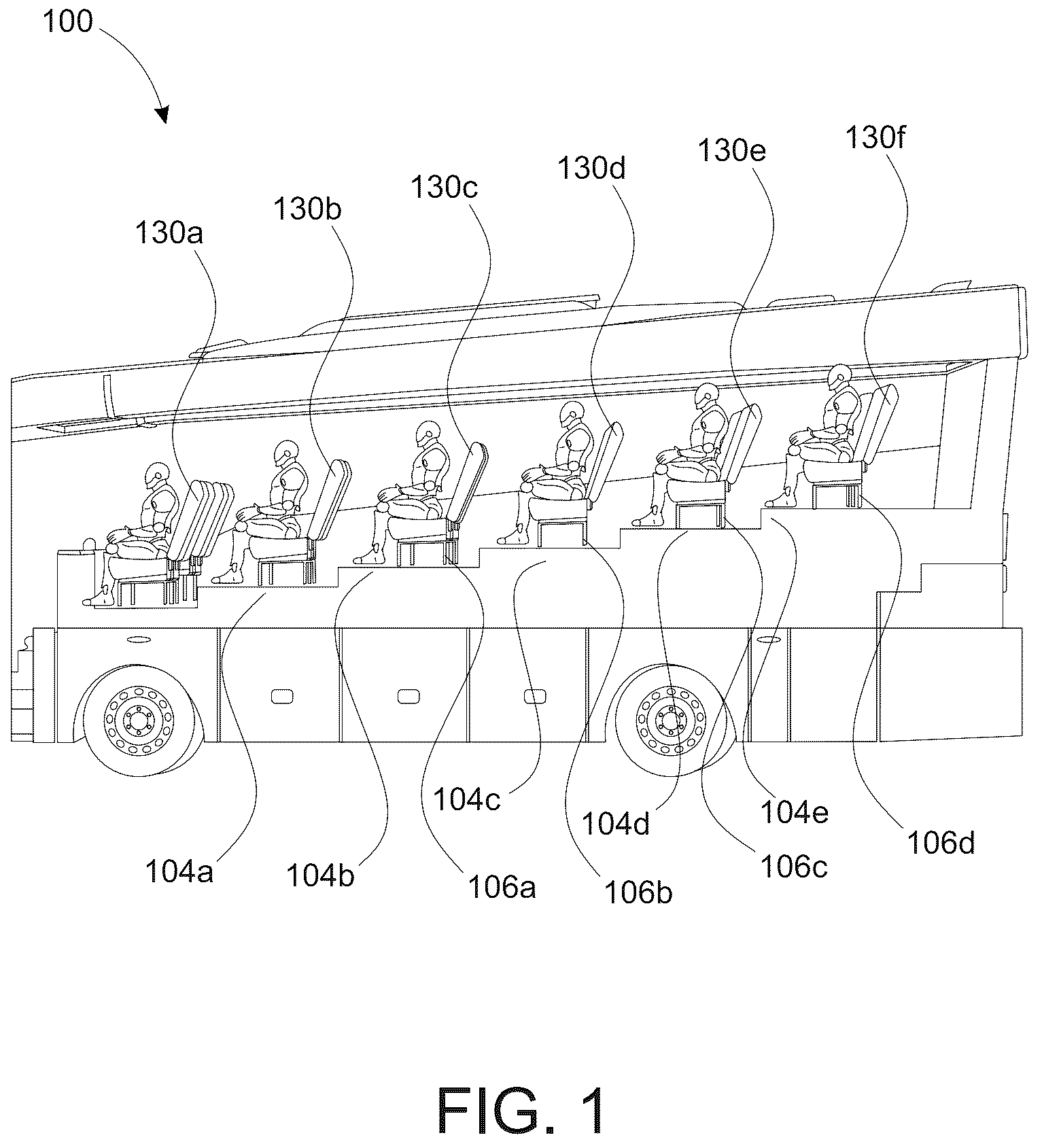 Patent US12312016 — Retrofitted bus with improved passenger experience — Figure 1
