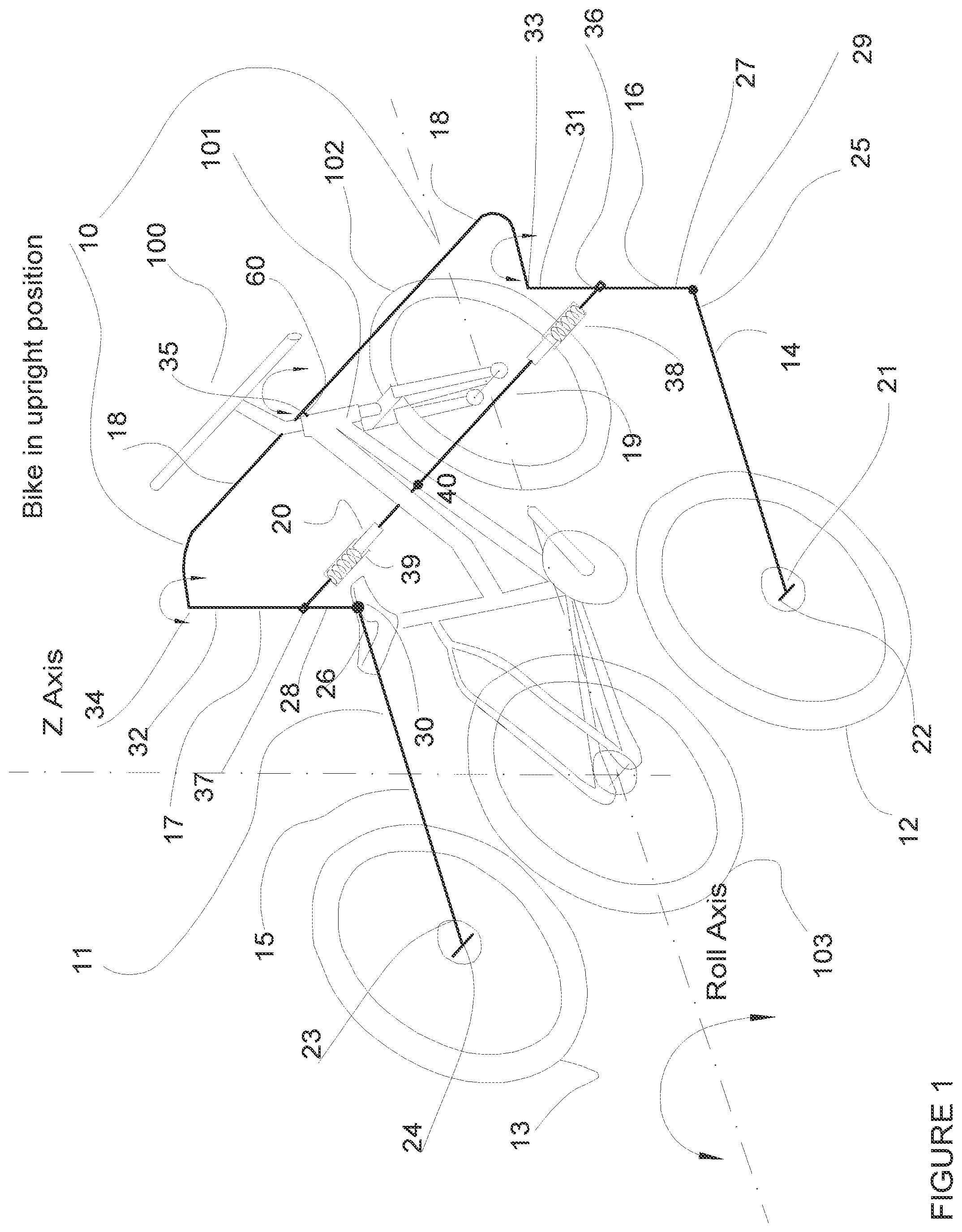 Patent US12312033 — Bicycle stabilization system — Figure 1