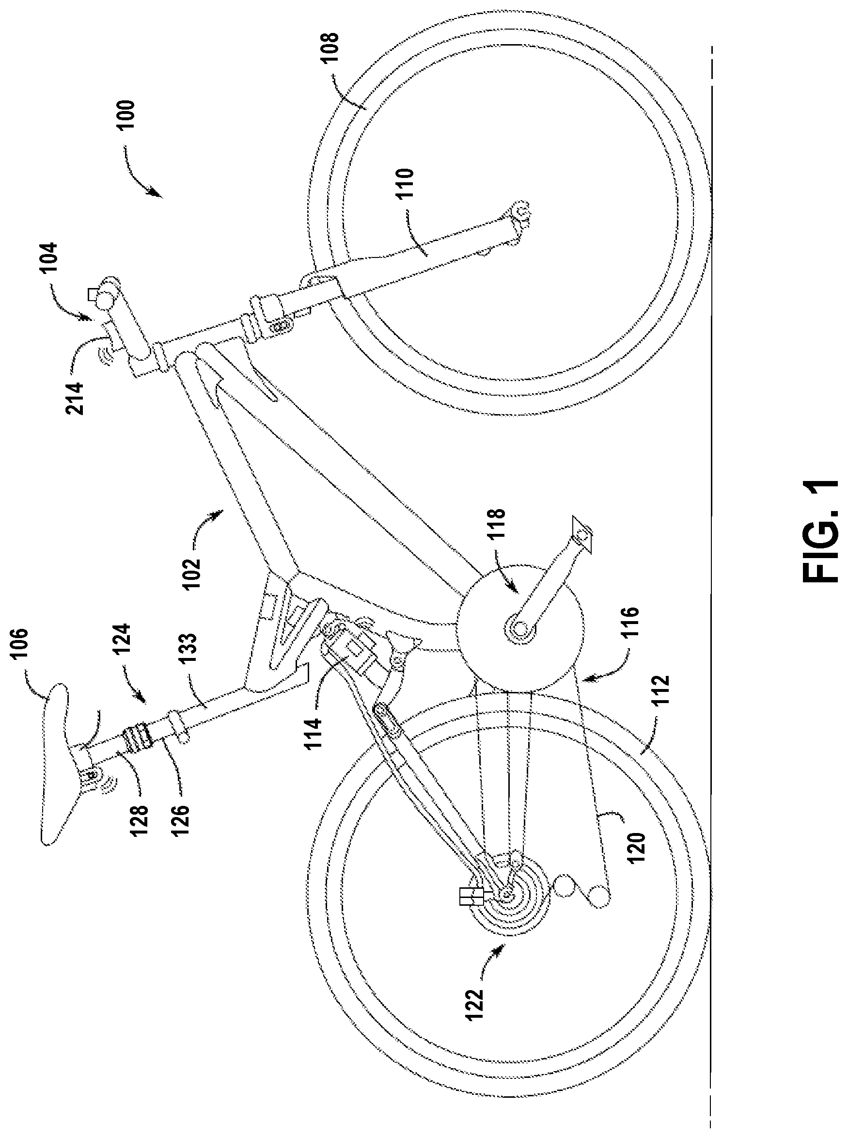 Patent US12312034 — Seat post control system — Figure 1