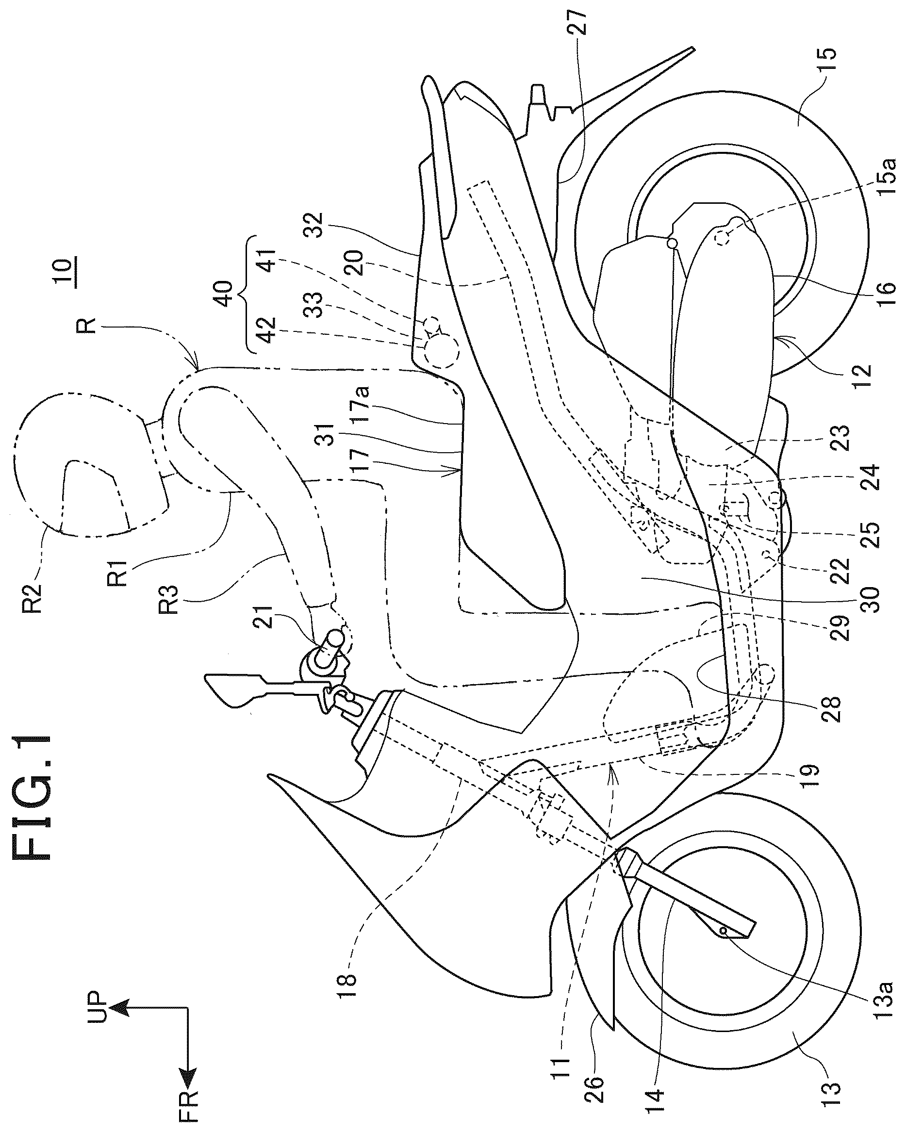 Patent US12312036 — Airbag device — Figure 1
