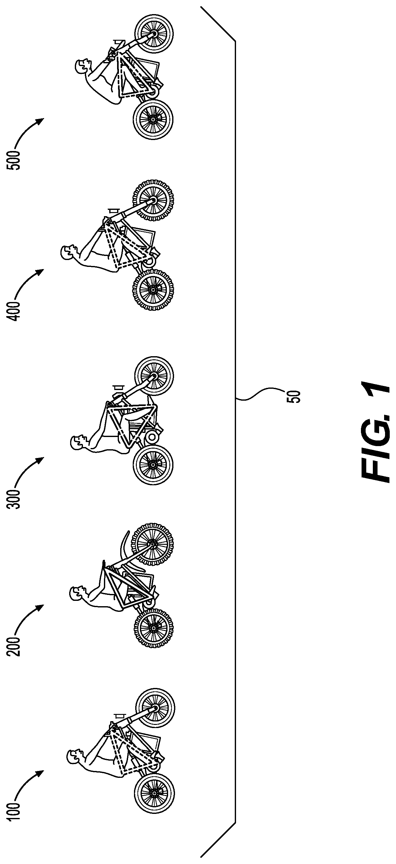 Patent US12312041 — Method for assembling motorcycles of a family of motorcycles and corresponding motorcycles — Figure 1
