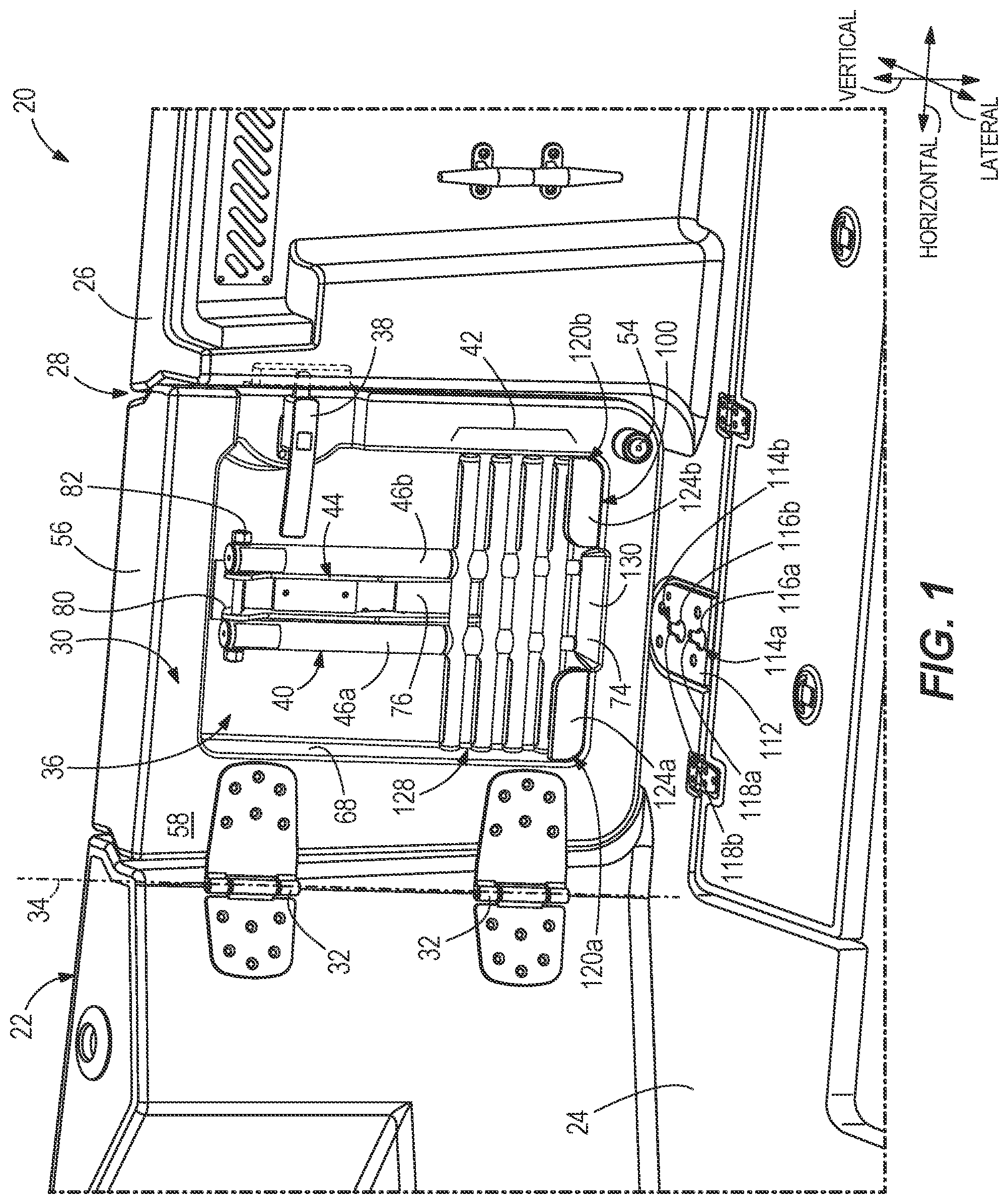 Patent US12312048 — Dive doors for marine vessels having ladder storage — Figure 1
