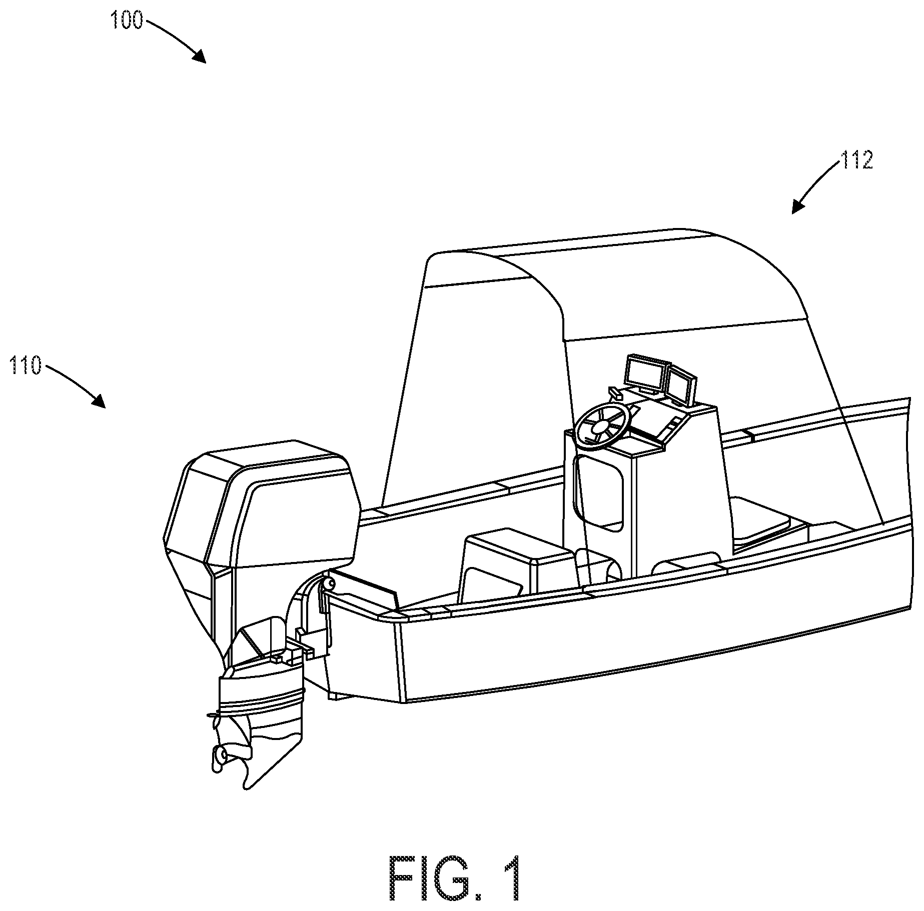 Patent US12312057 — Integrated electric outboard motor assembly — Figure 1