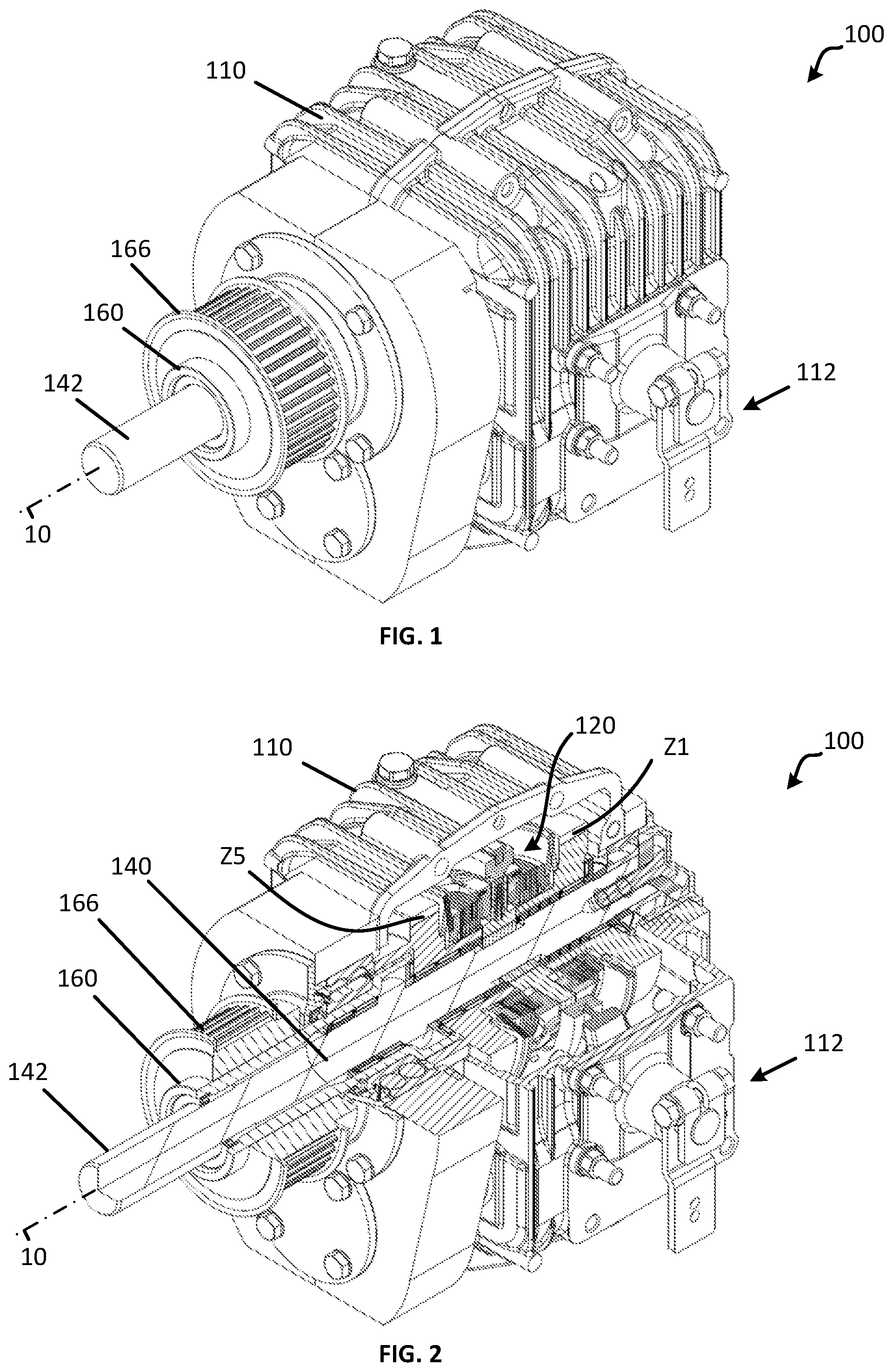 Patent US12312059 — Outboard motor transmission with coaxial input and output shafts — Figure 1