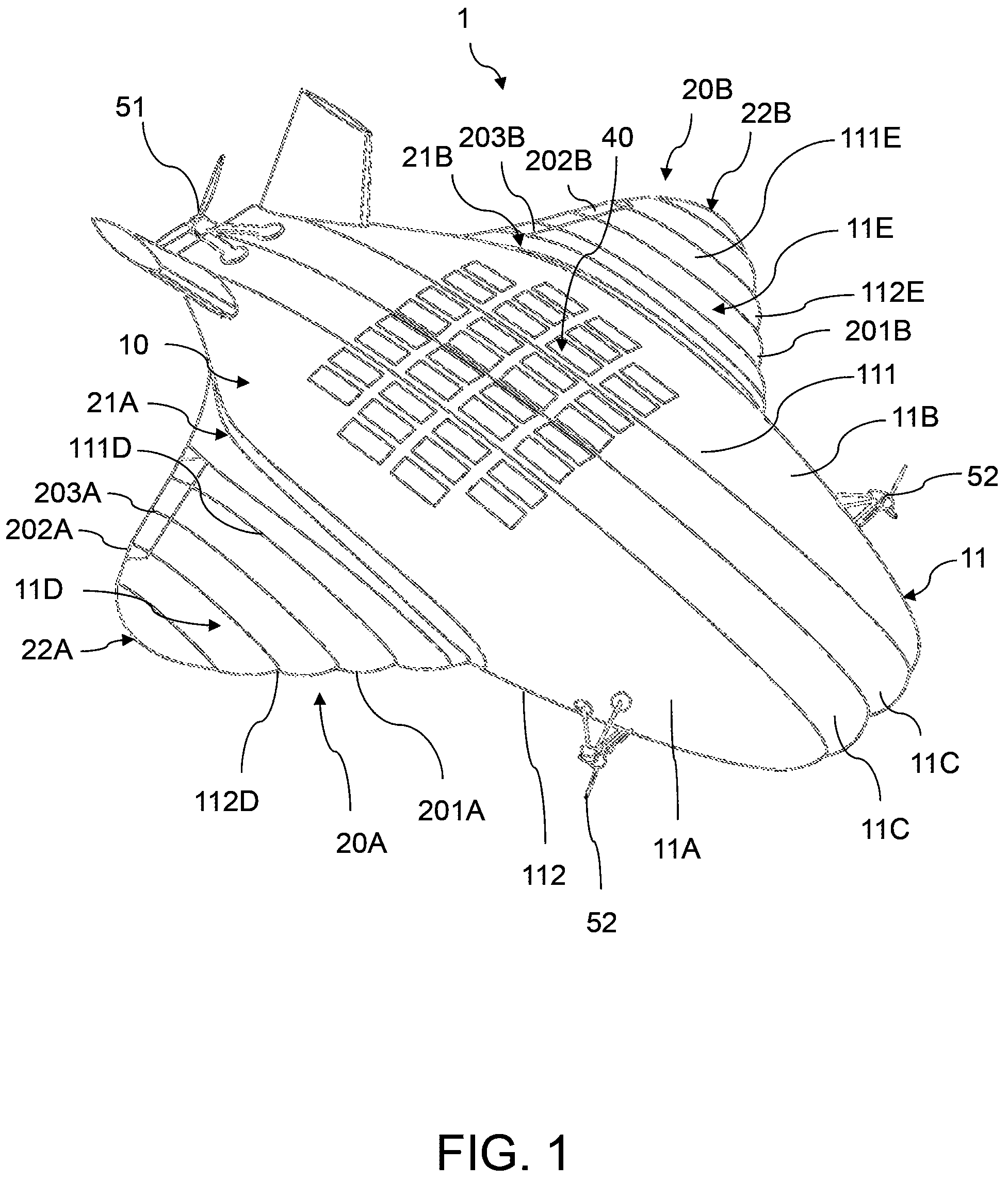 Patent US12312062 — Tactical hybrid stratospheric airship — Figure 1