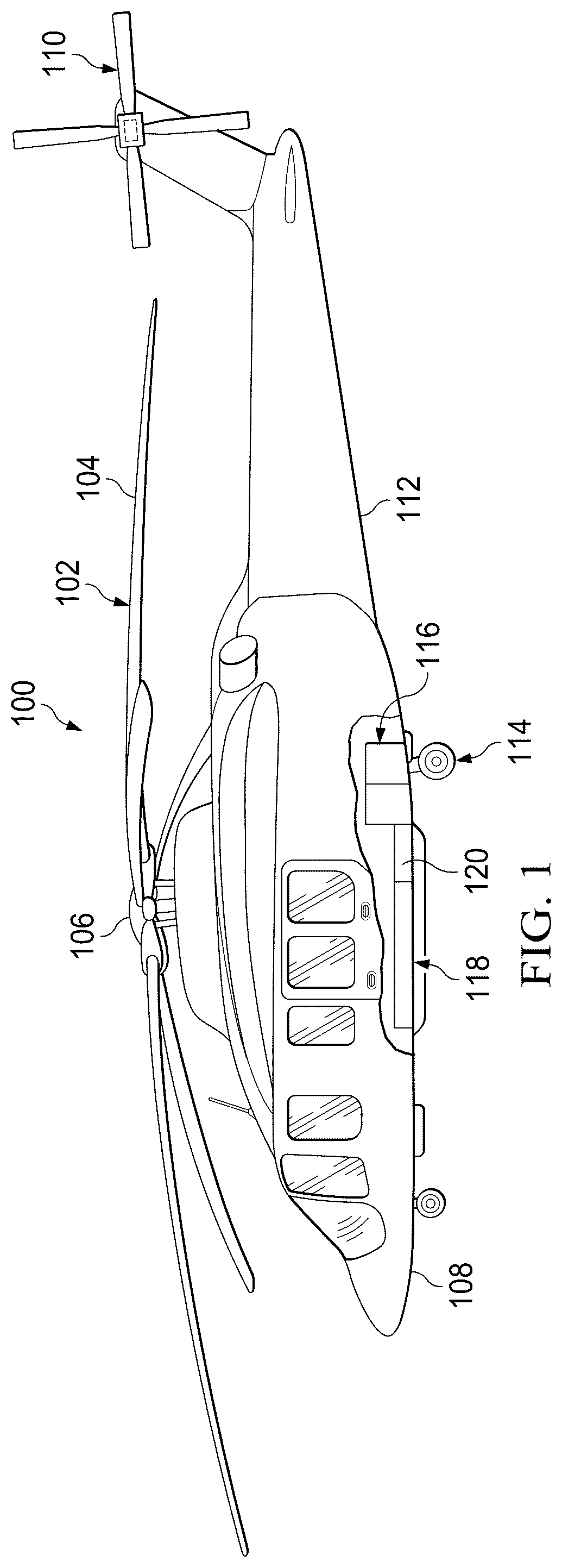 Patent US12312064 — Shaped aircraft fuel cells, systems and methods for enhanced crashworthiness — Figure 1