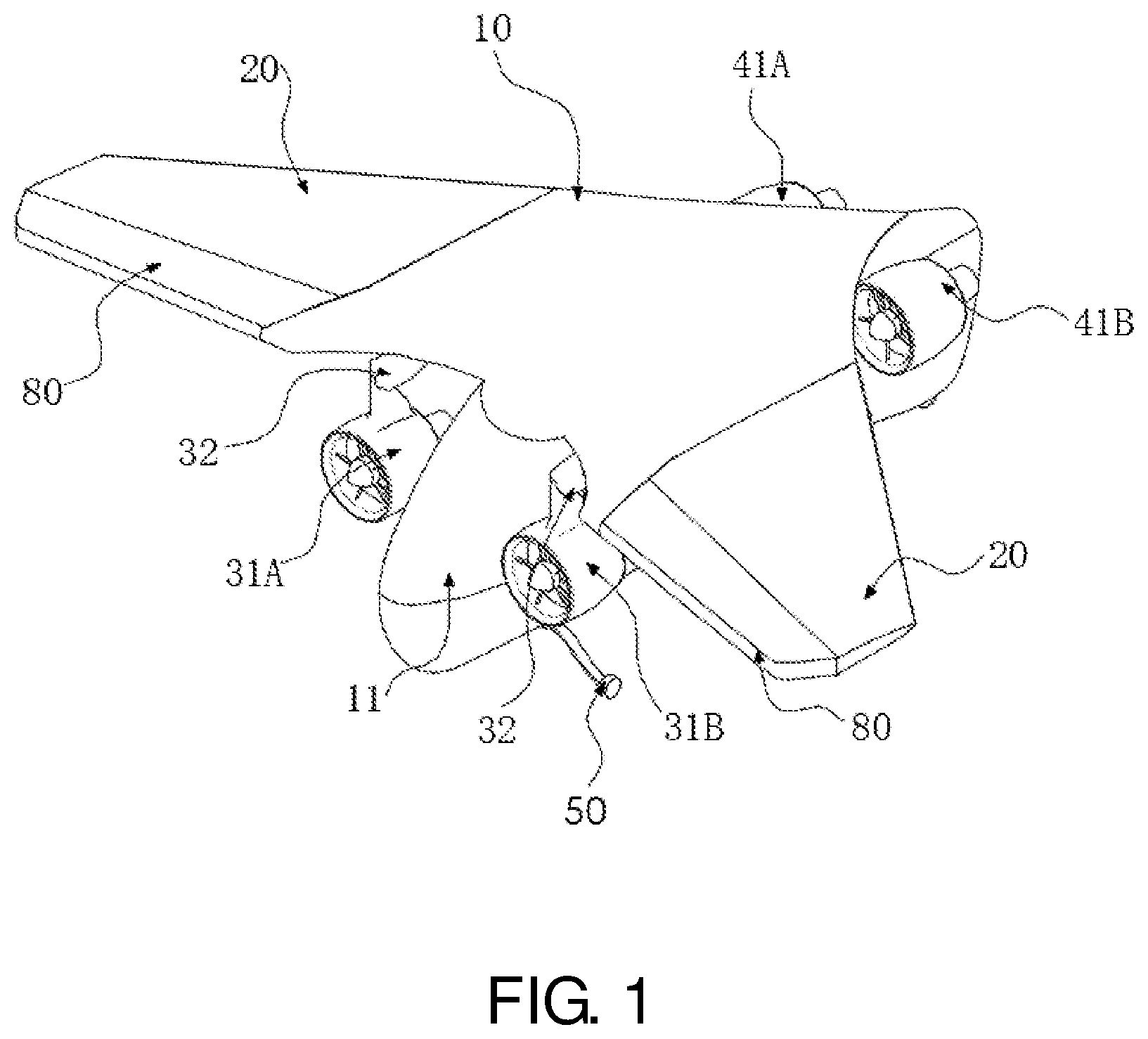 Patent US12312076 Figure 1 – Electric vertical take-off and landing aircraft