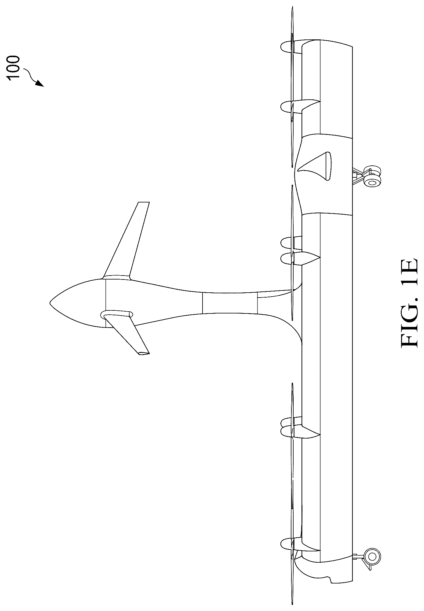 Patent US12312078 Figure 5 – Distributed propulsion system for vertical take off and landing closed wing aircraft