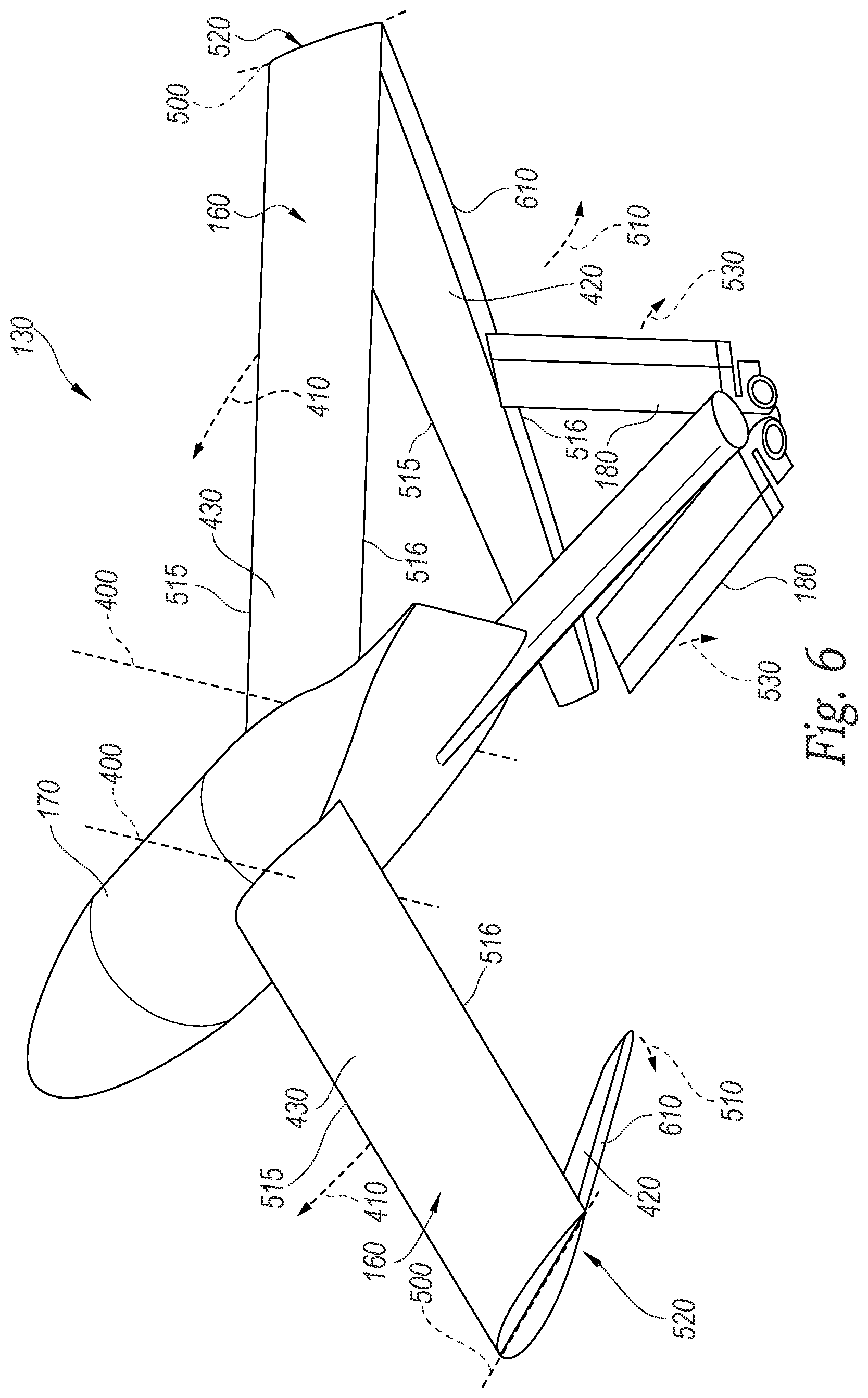 Patent US12312083 Figure 6 – Systems and methods for aerodynamic deployment of wing structures