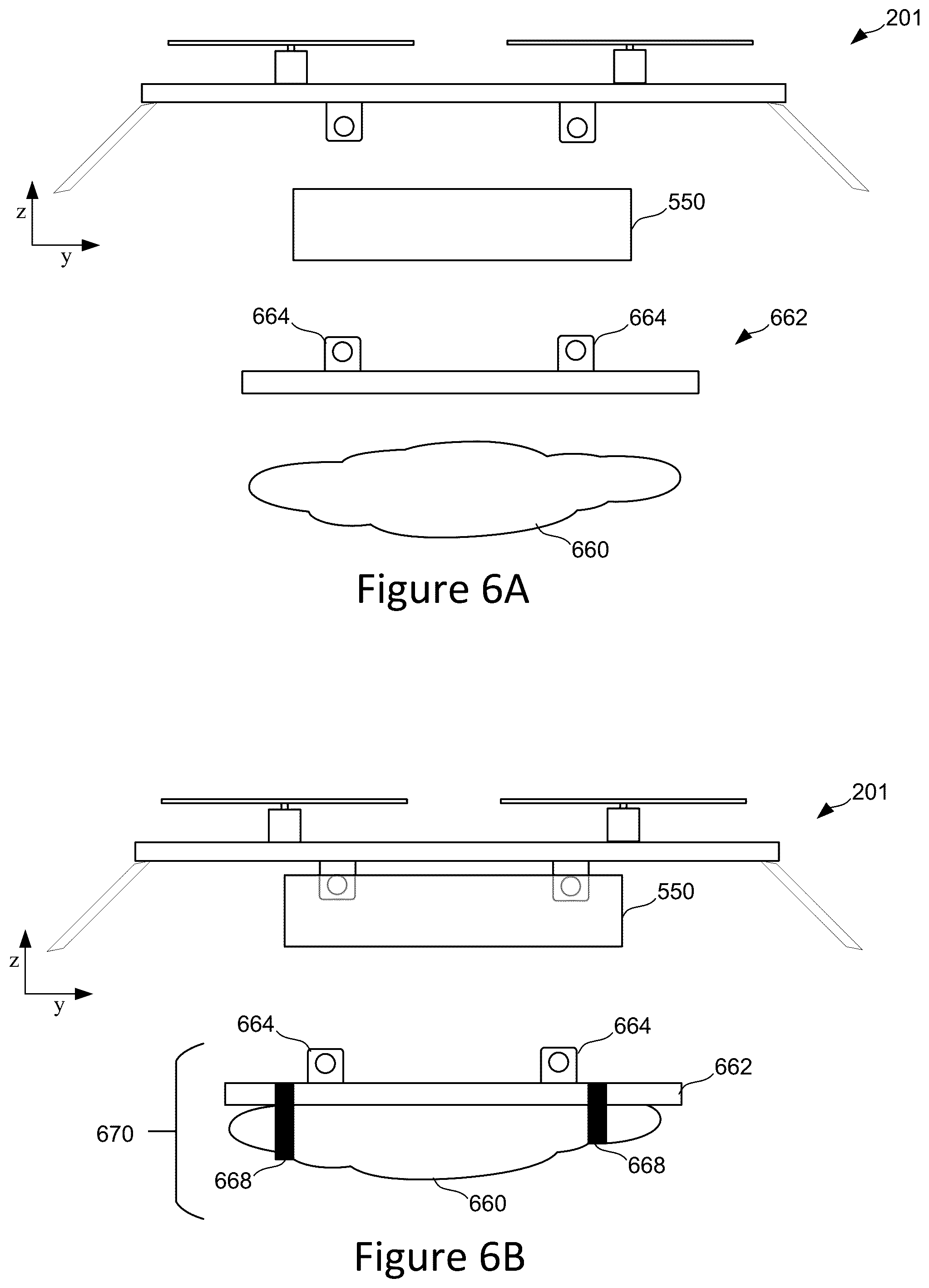 Patent US12312085 Figure 6 – Mechanical release device for unmanned aerial vehicle drop-payload
