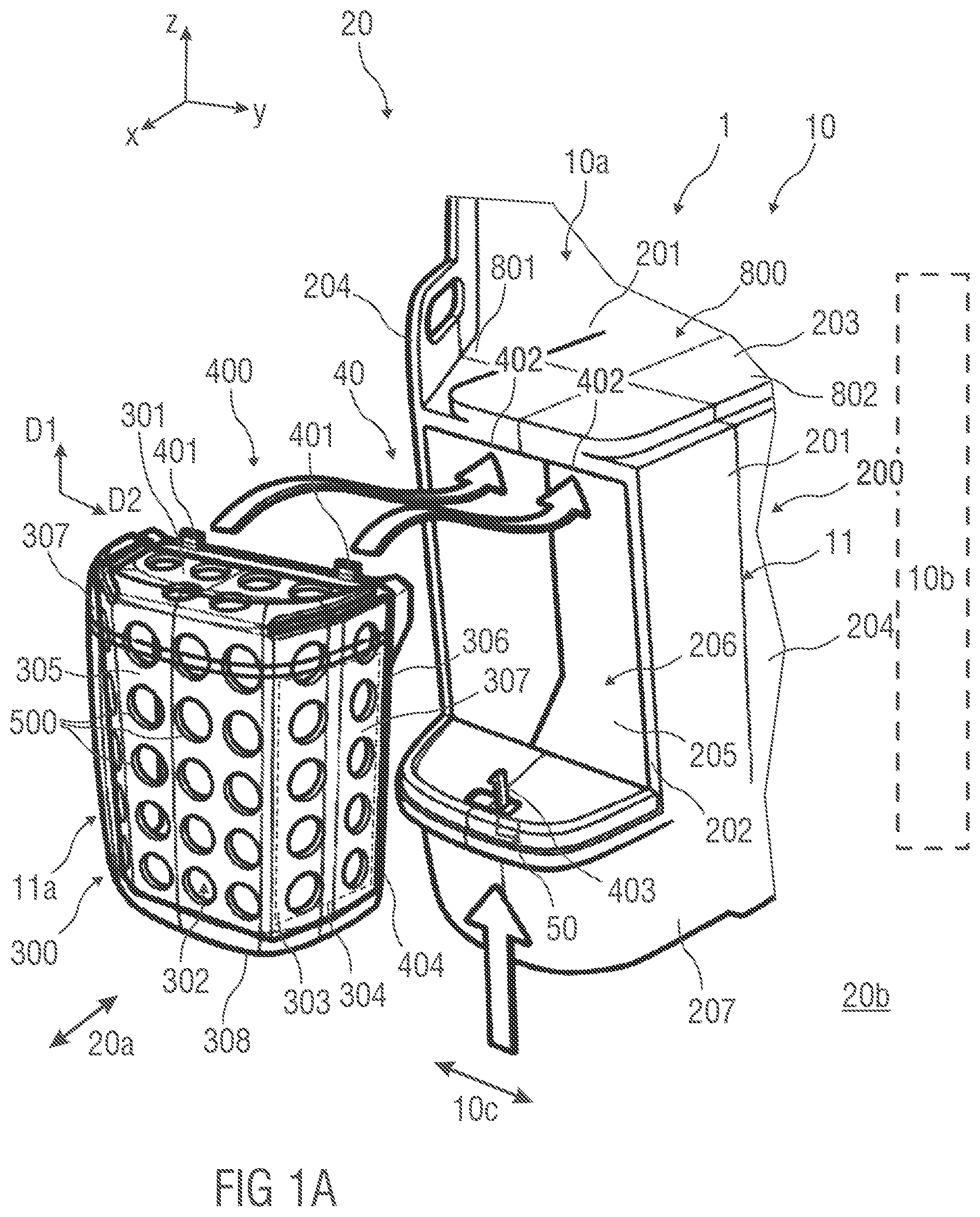 Patent US12312088 — Passenger seating arrangement — Figure 1