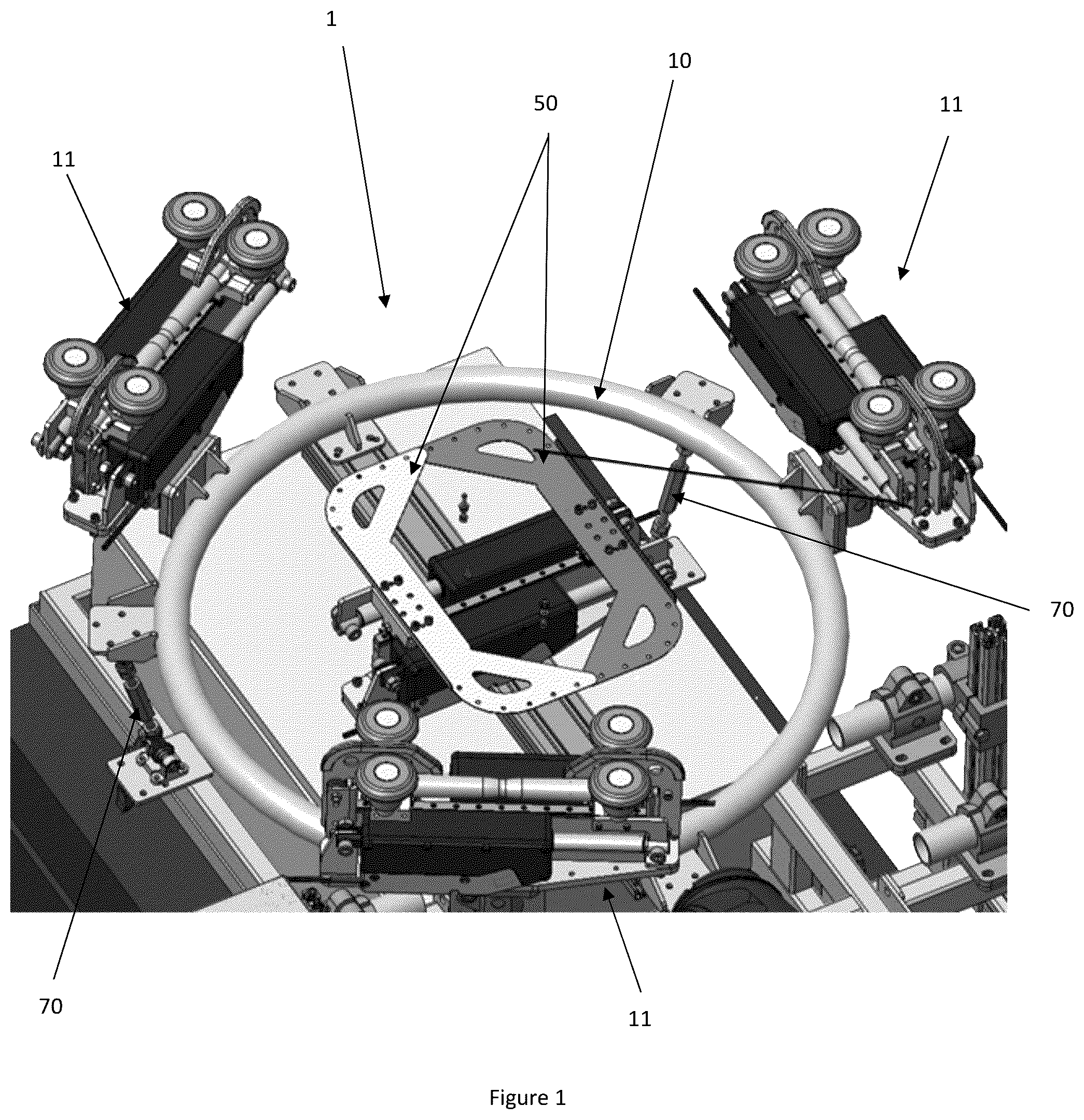 Patent US12312108 — Logistics station for drones — Figure 1