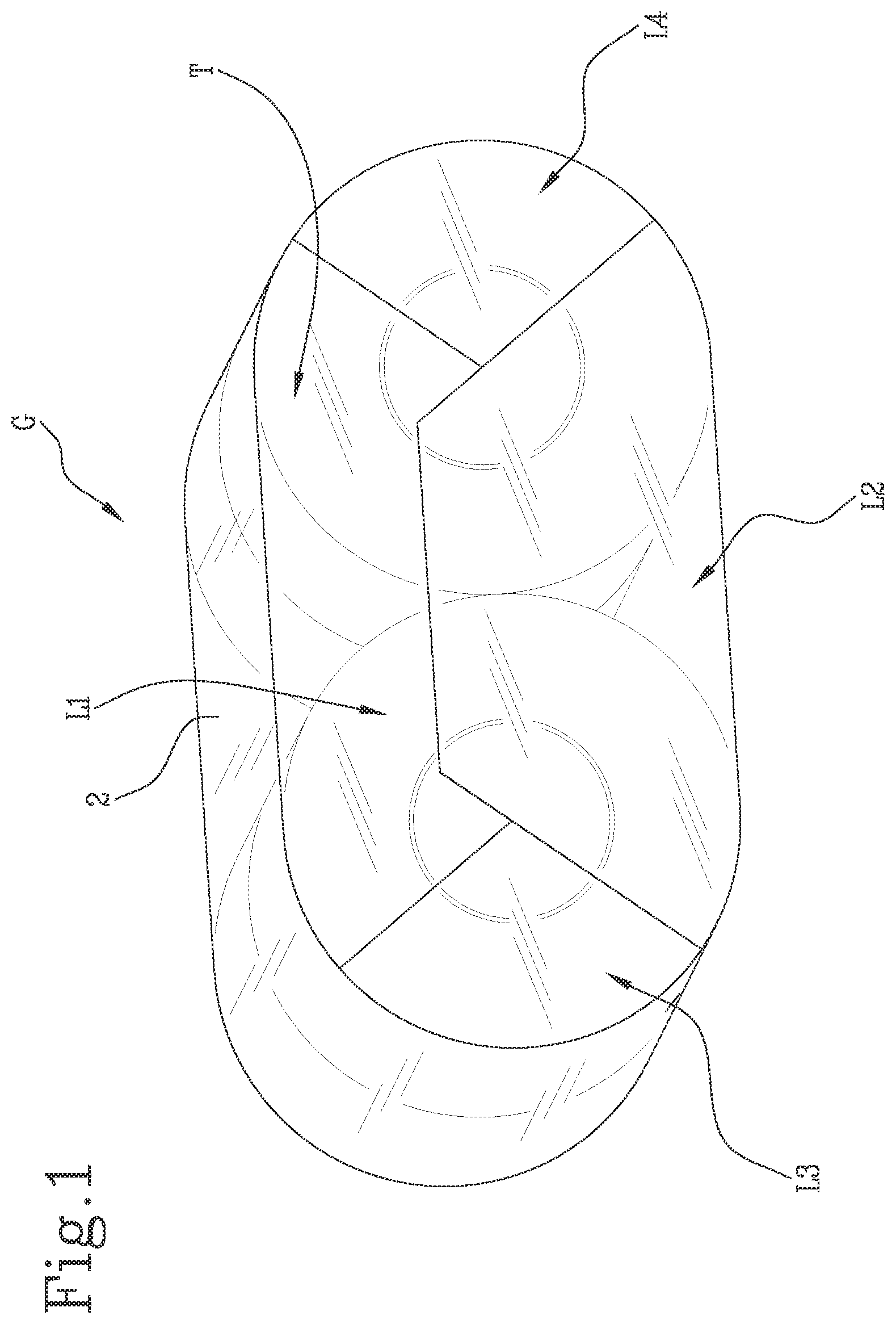 Patent US12312110 — Machine for packaging groups of products in a roll — Figure 1