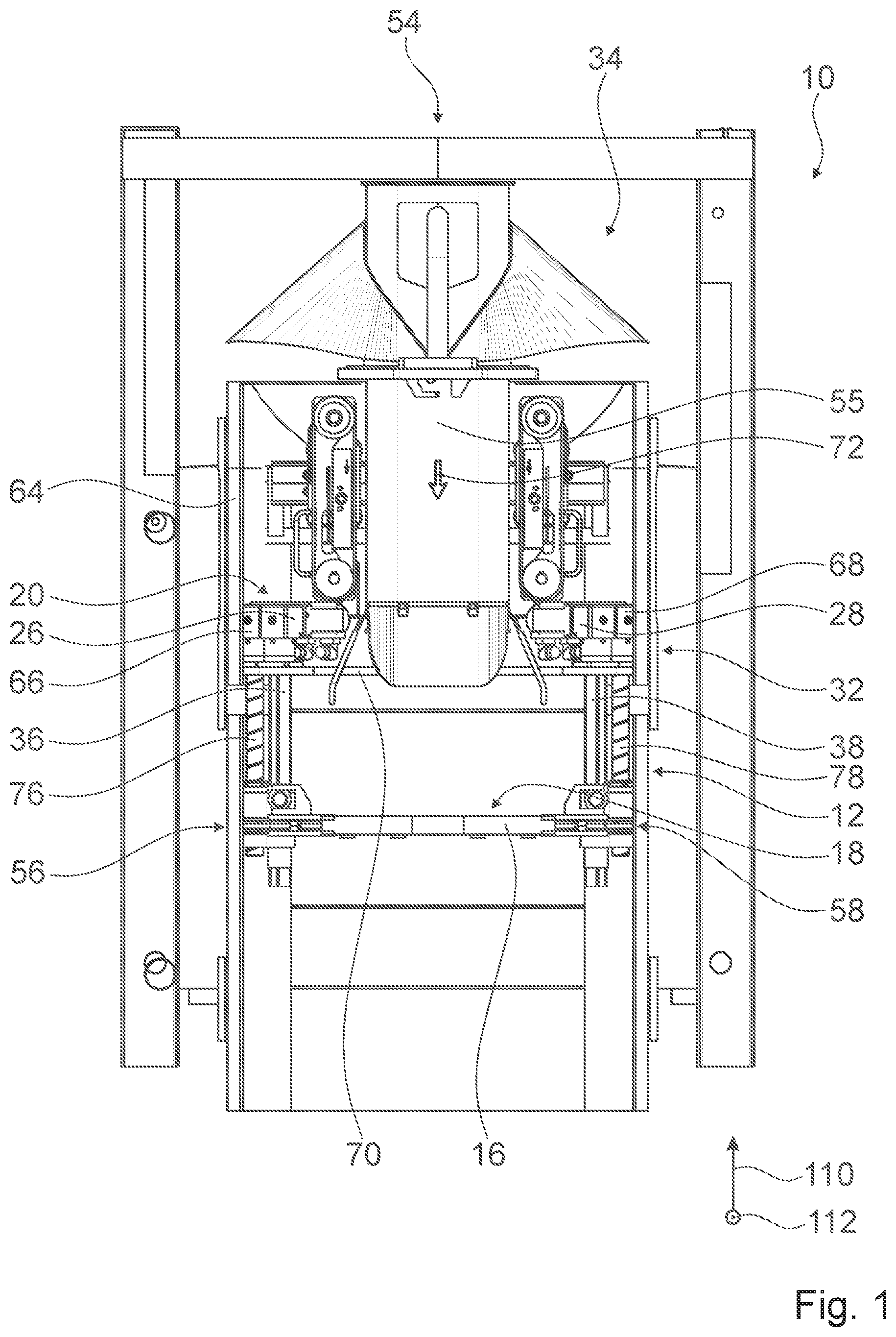 Patent US12312117 — Packaging material sealing device, packaging machine and method for operating a packaging material sealing device — Figure 1