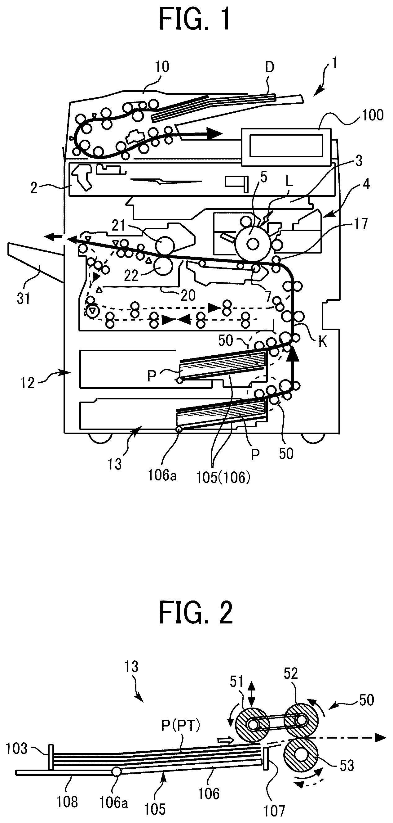 Patent US12312119 — Feeding device and image forming apparatus — Figure 1