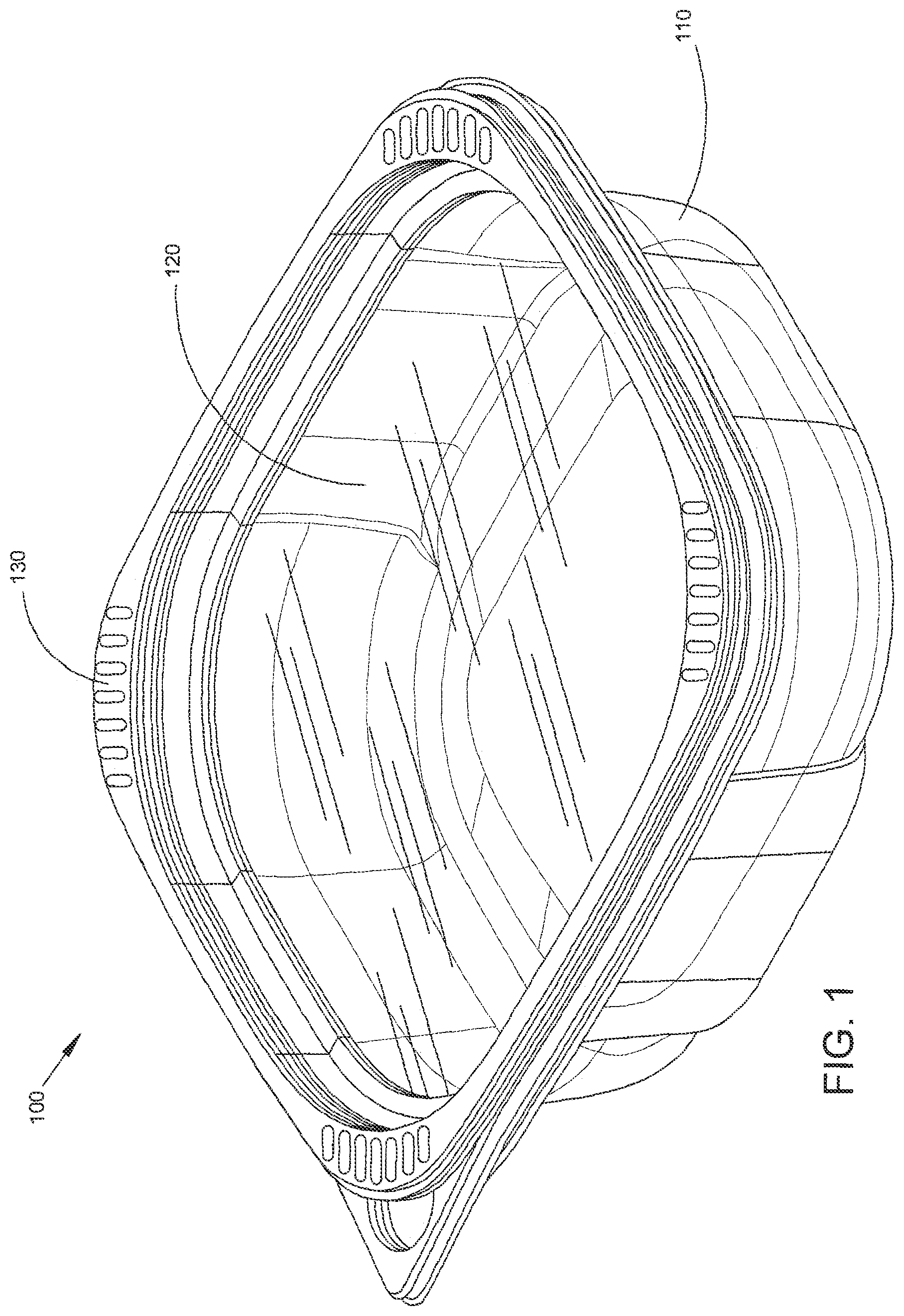 Patent US12312121 — System and method for framed lid — Figure 1